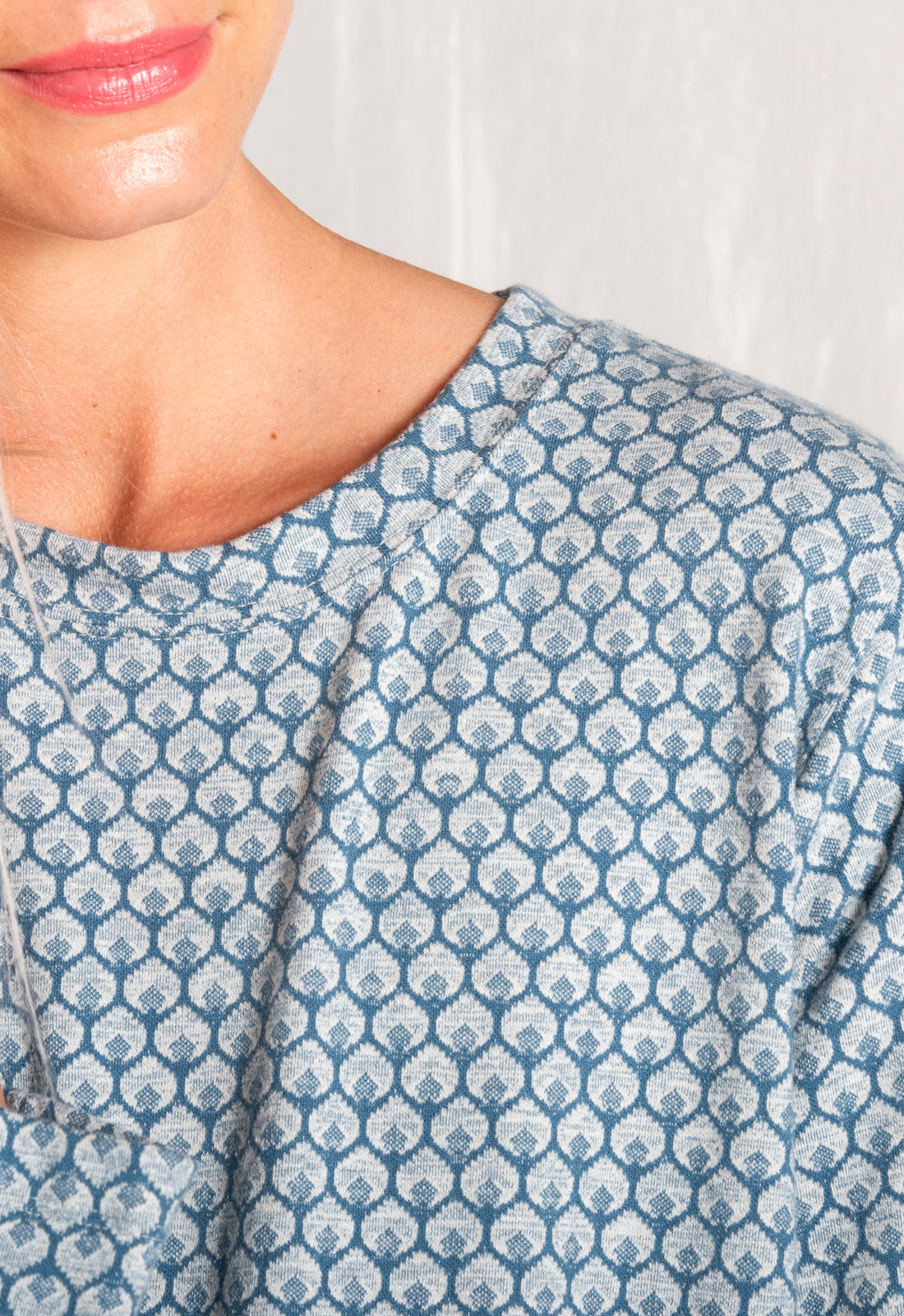 moshiki-dress-g7-a-linien-kleid-aqua-jacquard-bio-baumwolle image 4