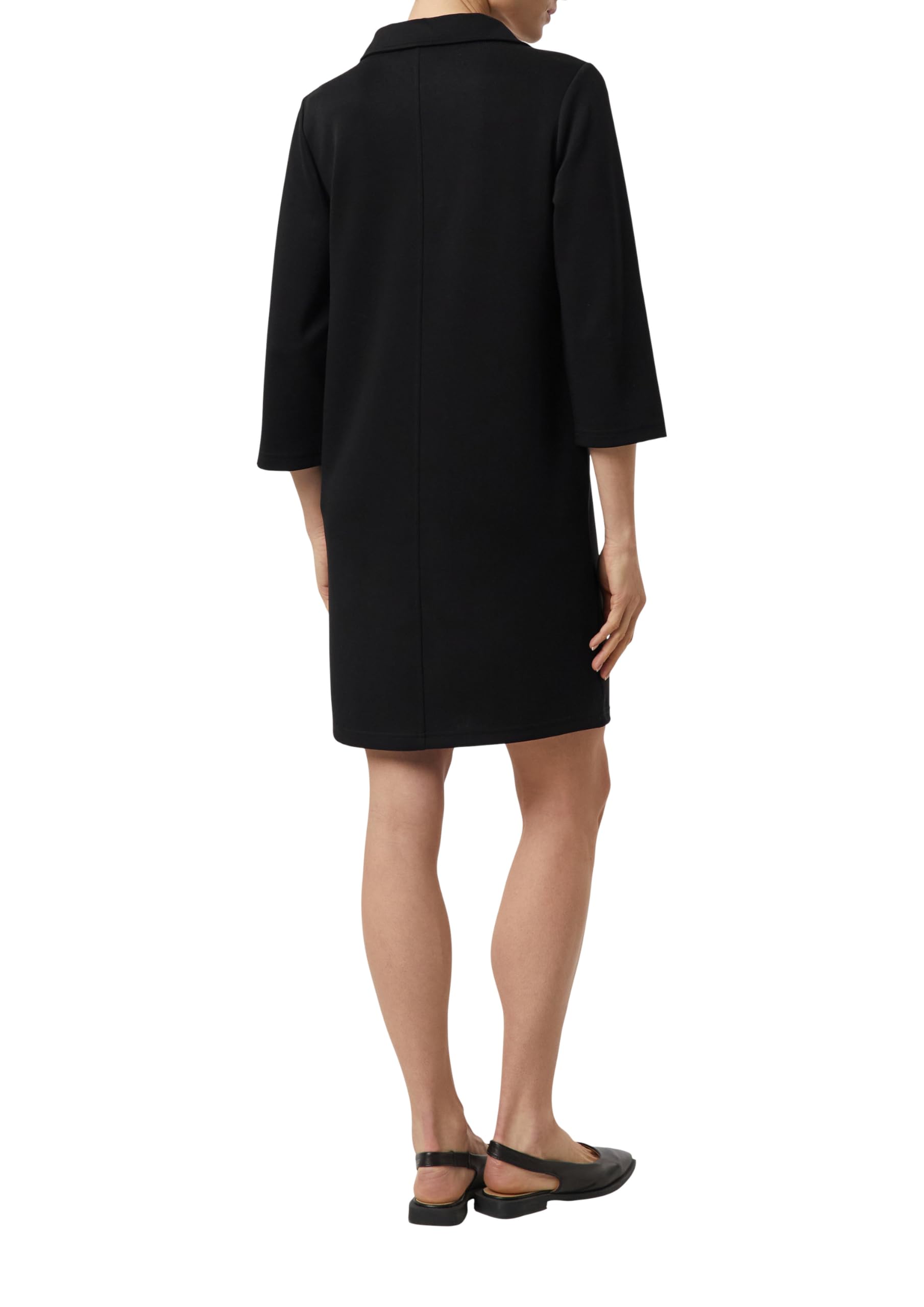 comma-jersey-polokragen-kleid-44-grey-black-schwarz image 2