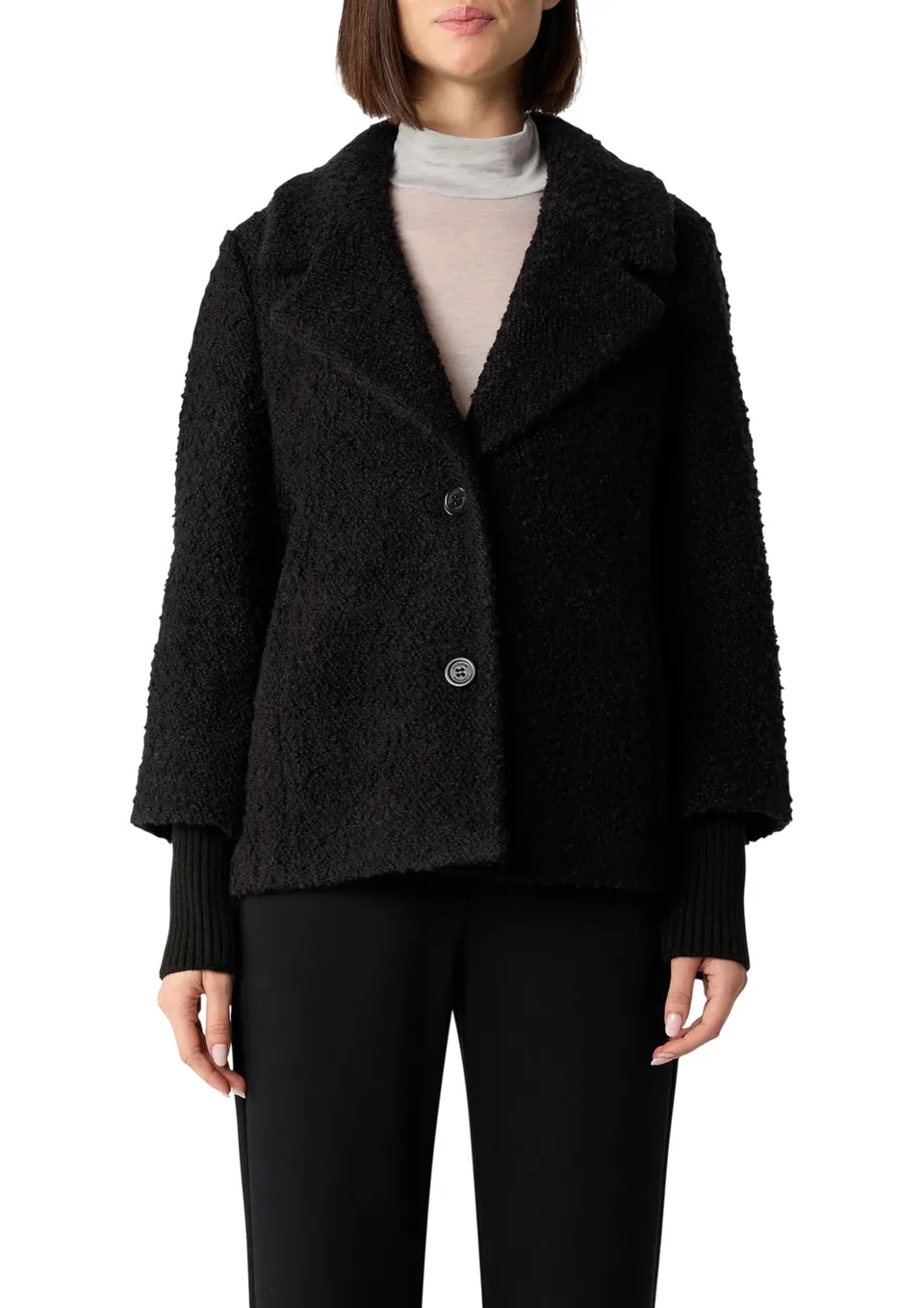 comma-boucl-jacke-kurz-jacke-gr-44-mit-reverskragen image 1