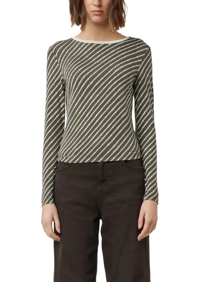 comma-langarmshirt-slim-fit-allover-muster-gr-e-34 image 1
