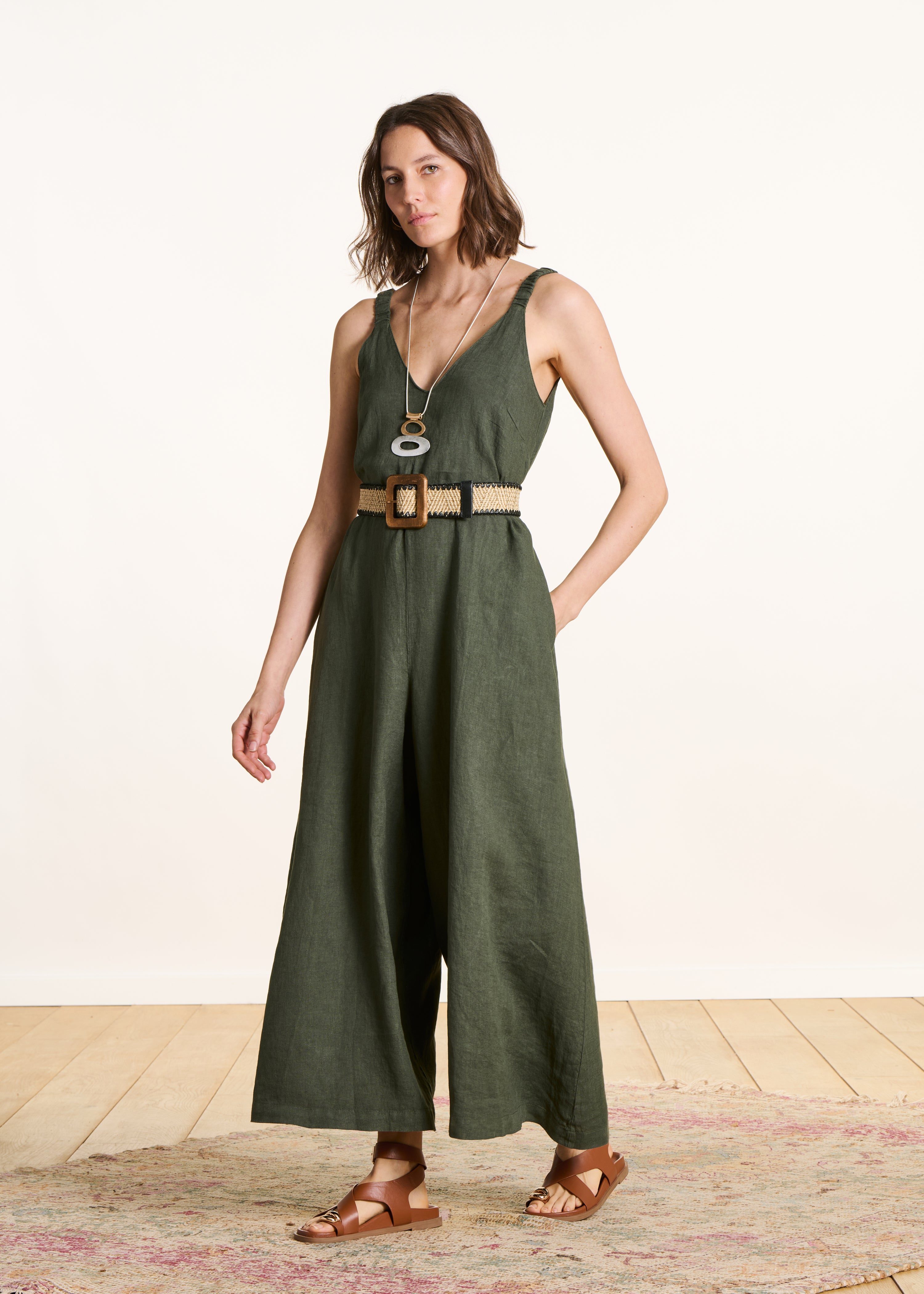 la-f-e-marabout-e-fareli-overall-khaki-leinen image 2