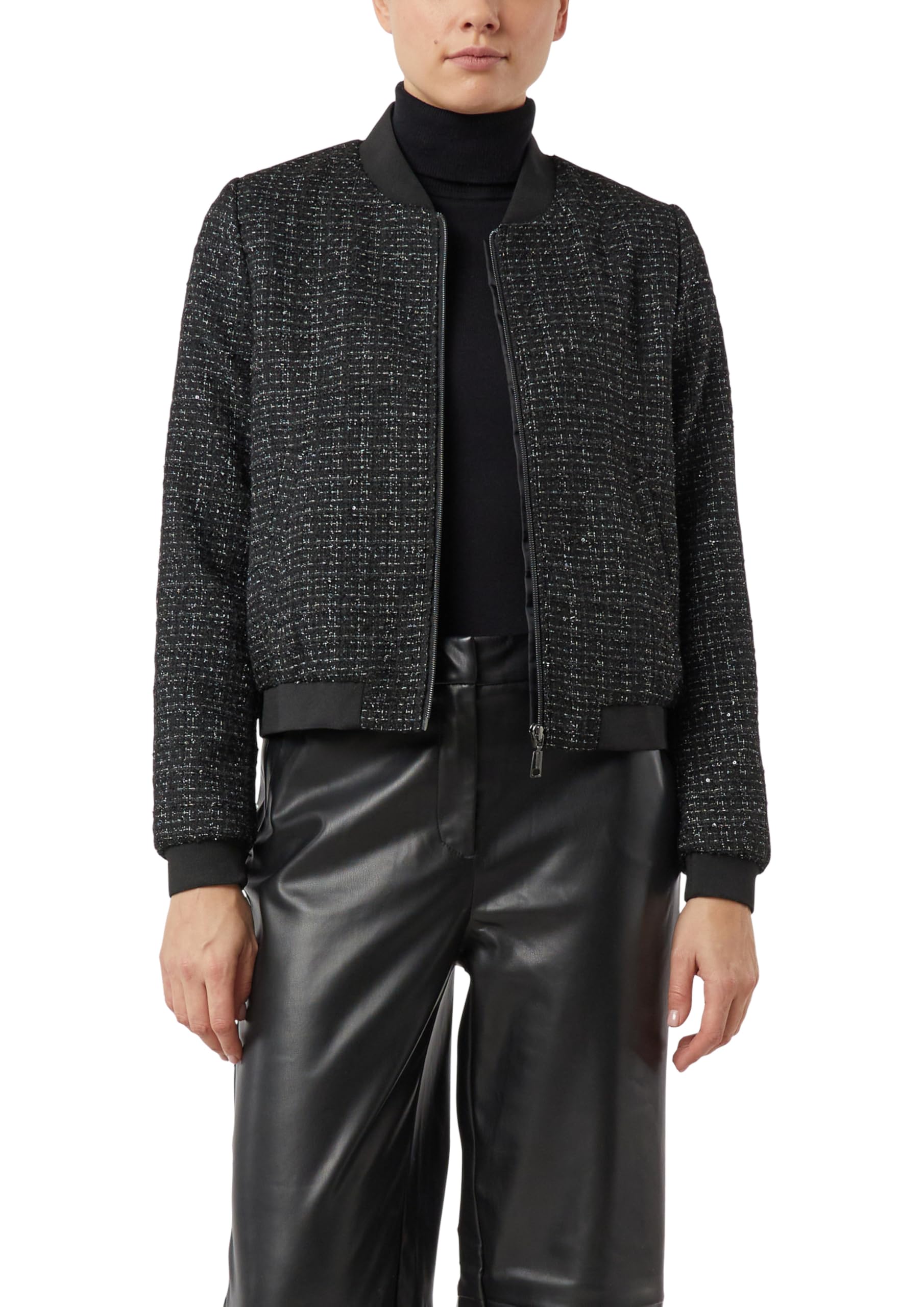 comma-kurzer-blouson-jacke-gr-e-40-mit-glitzergarn image 1