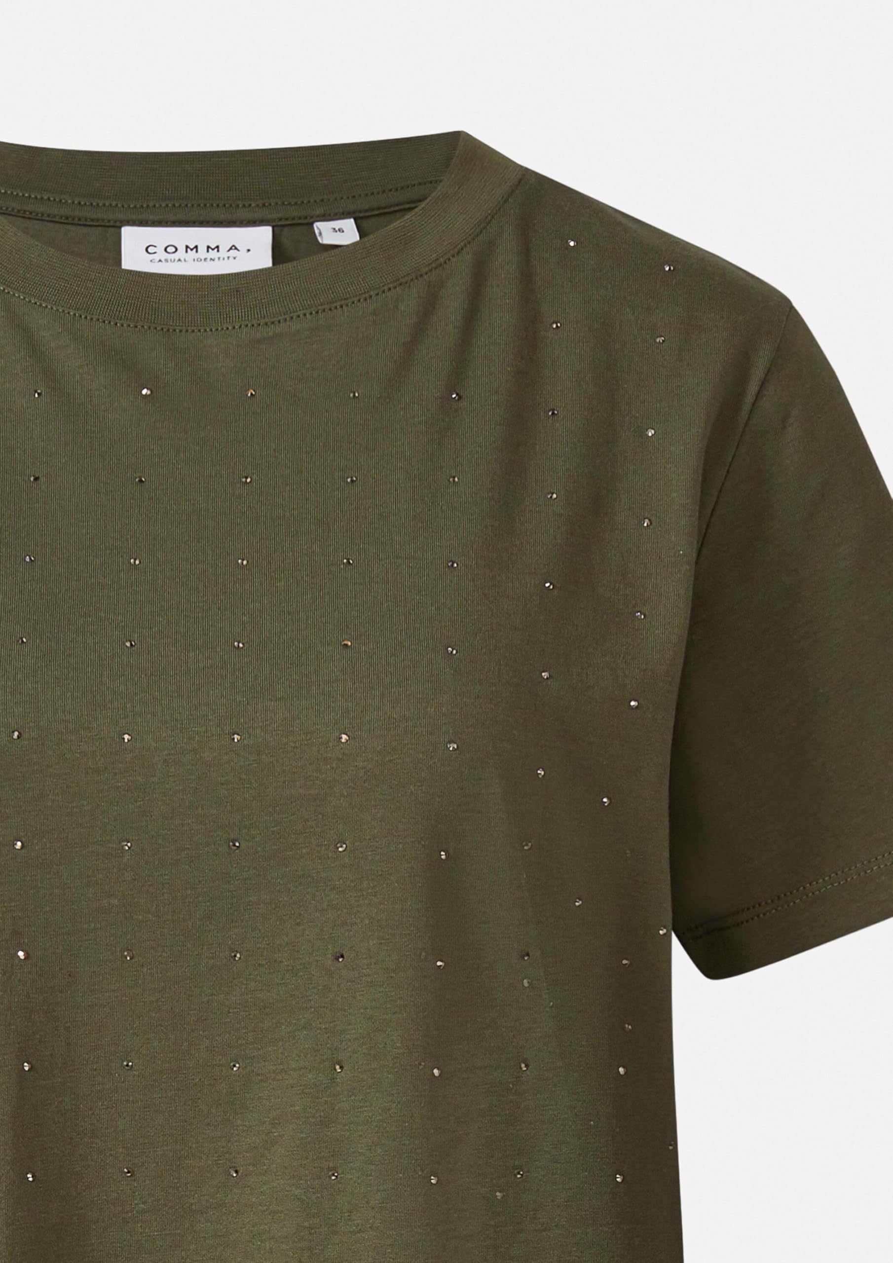 comma-damen-t-shirt-kurzarm-mit-schmucksteinen-schwarz-46 image 6