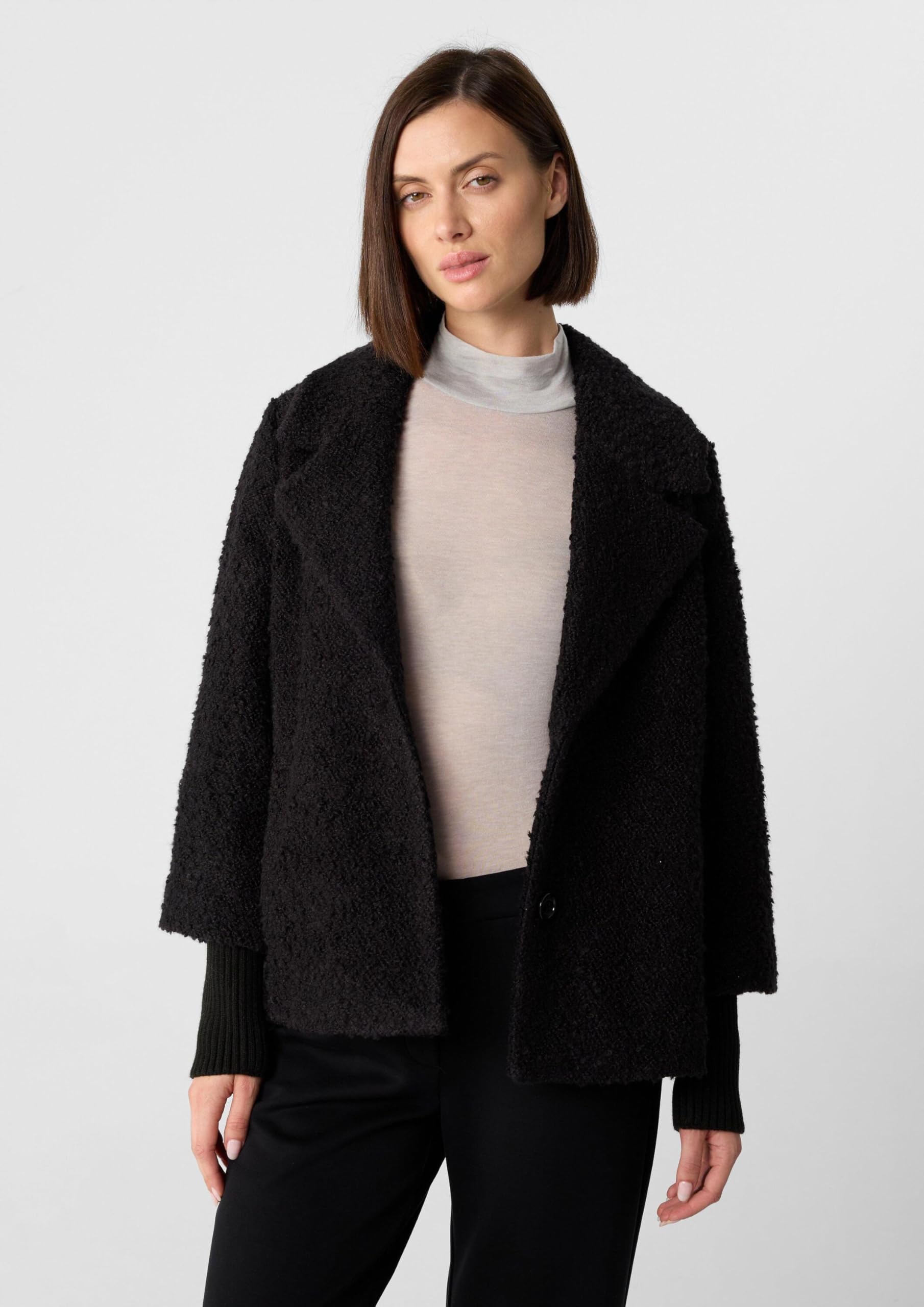 comma-boucl-jacke-kurz-jacke-gr-44-mit-reverskragen image 5