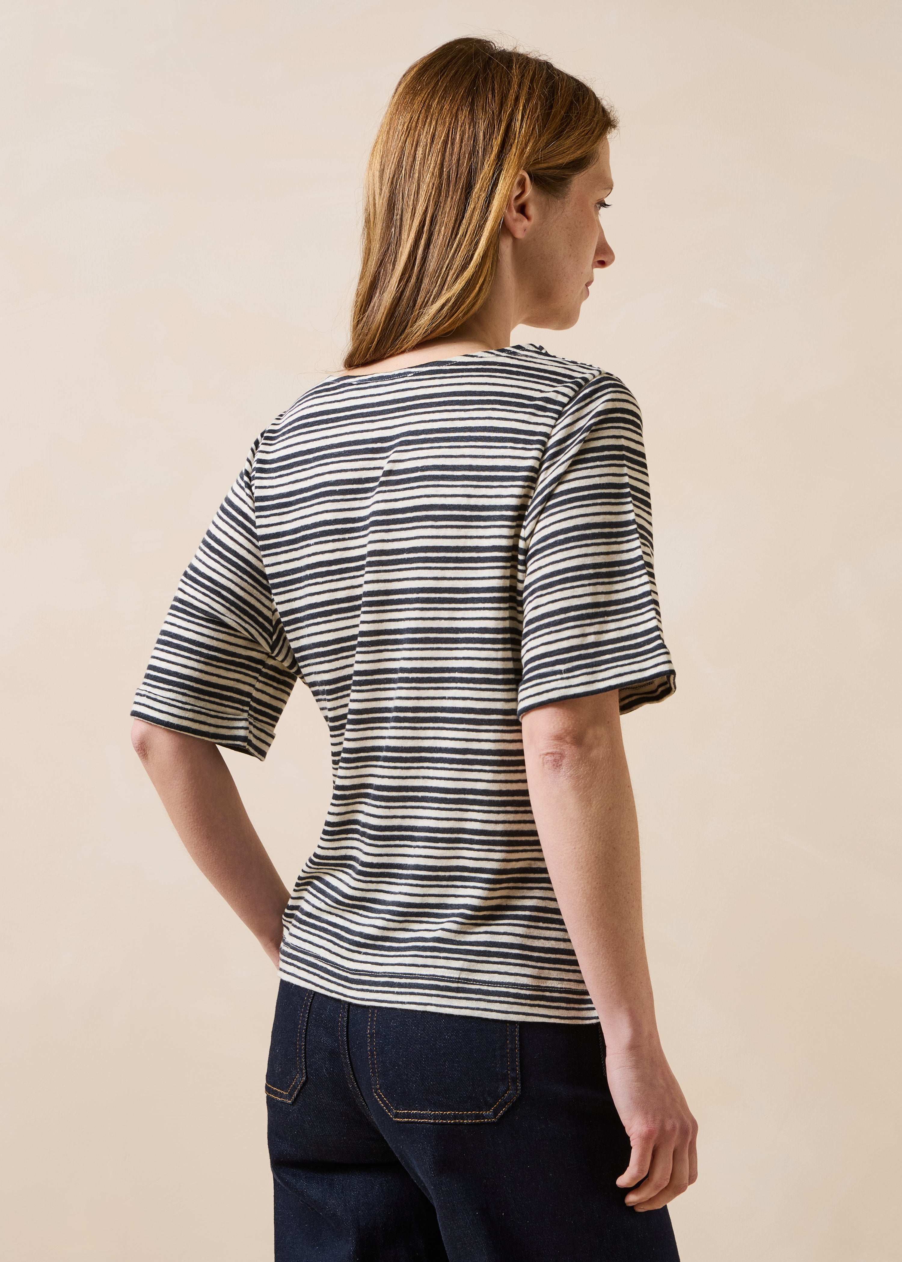 la-f-e-marabout-e-facil-t-shirt-leinen-streifen-ecru image 3