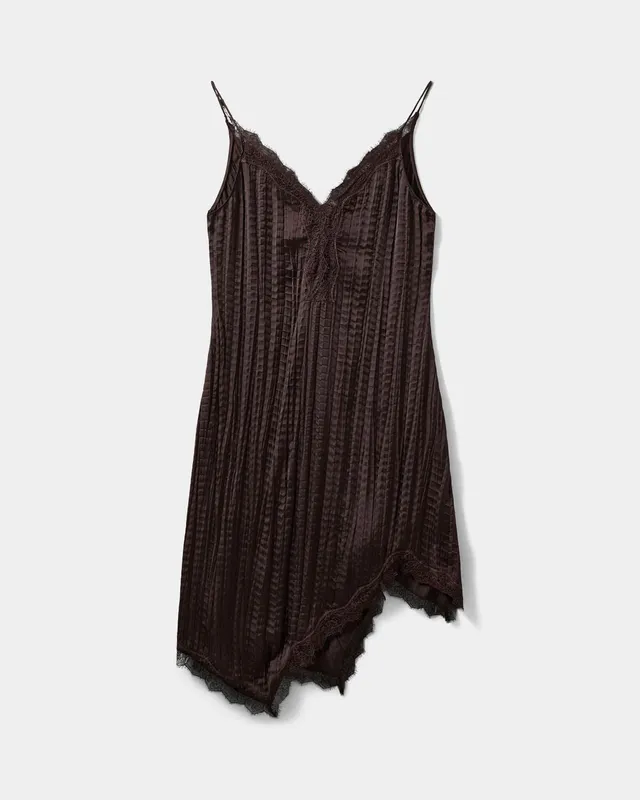 sofie-schnoor-women-winonasw-slip-dress-kleid-dunkelbraun-satin image 1