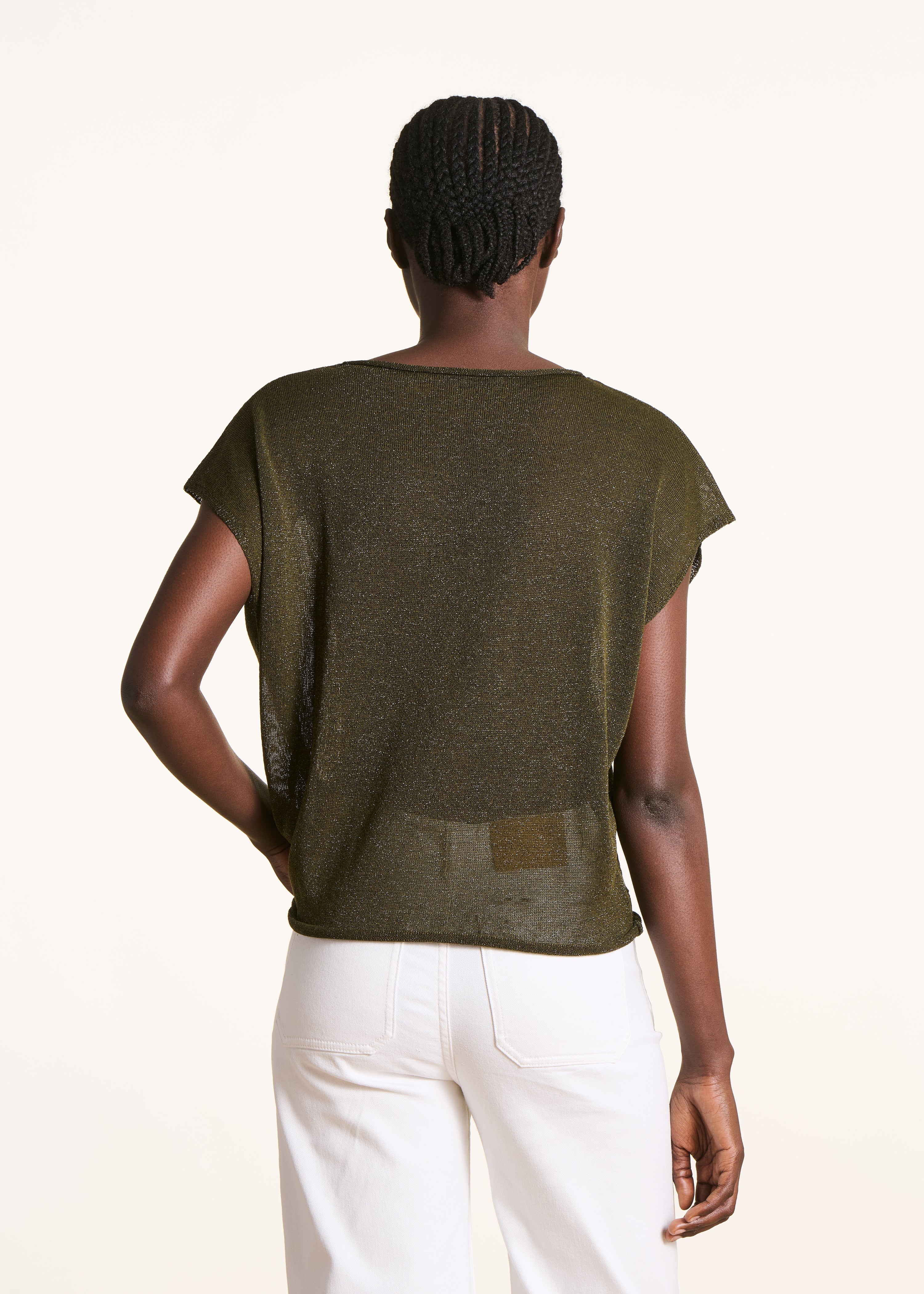 la-f-e-marabout-e-firby-pullover-khaki-kurzarm image 3