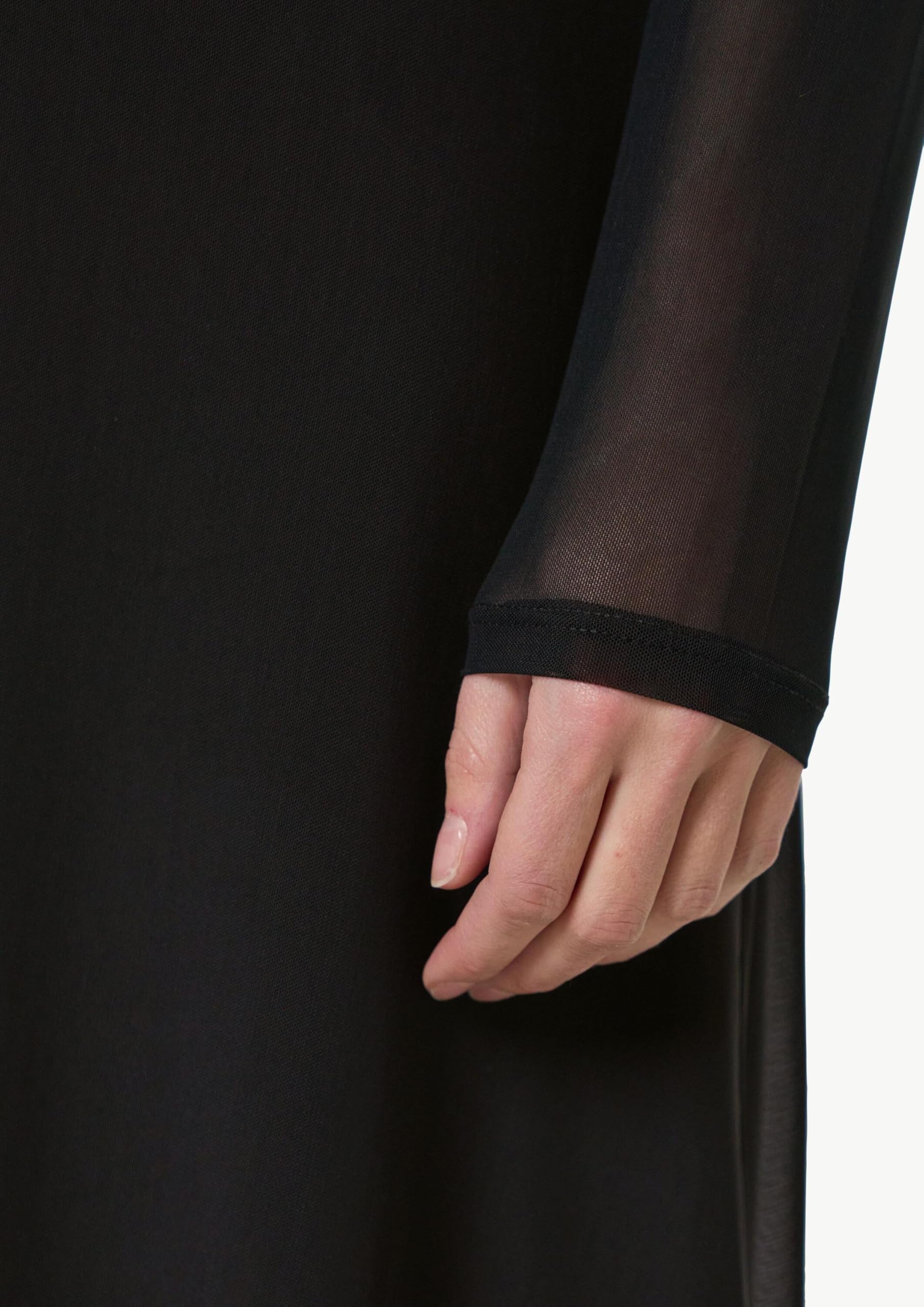 comma-mesh-midi-kleid-schwarz-gr-38-stehkragen image 5