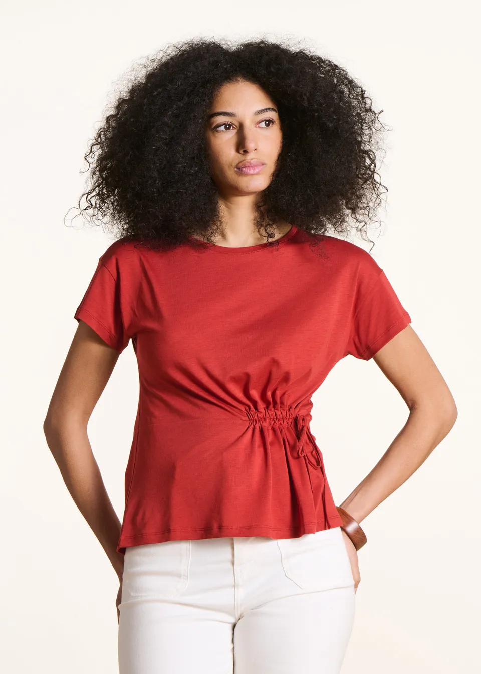 la-f-e-marabout-e-t-shirt-fluide-t-shirt-rot-lyocell image 1