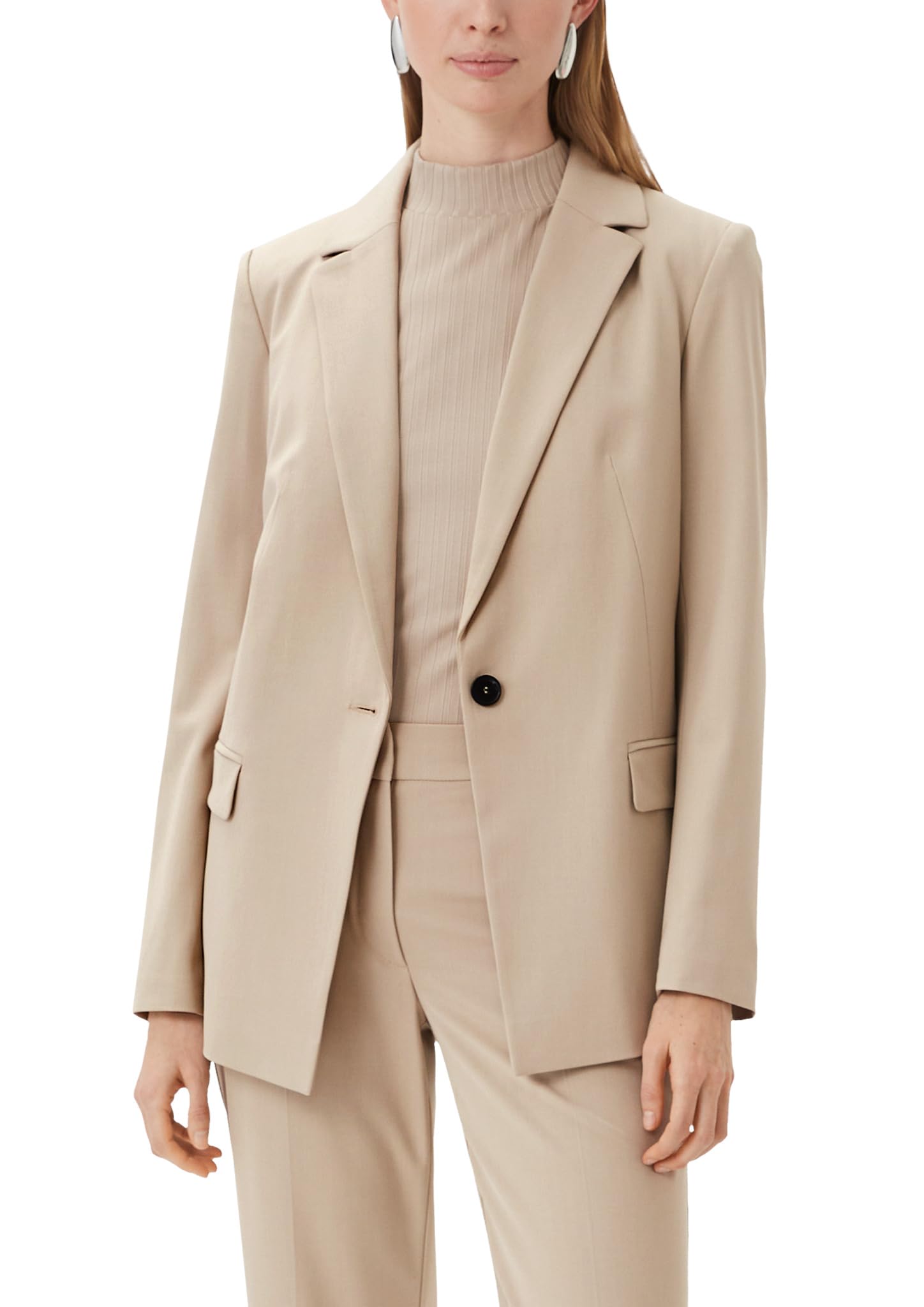 comma-blazers-blazer-schwarz-viskosemix-damen image 8