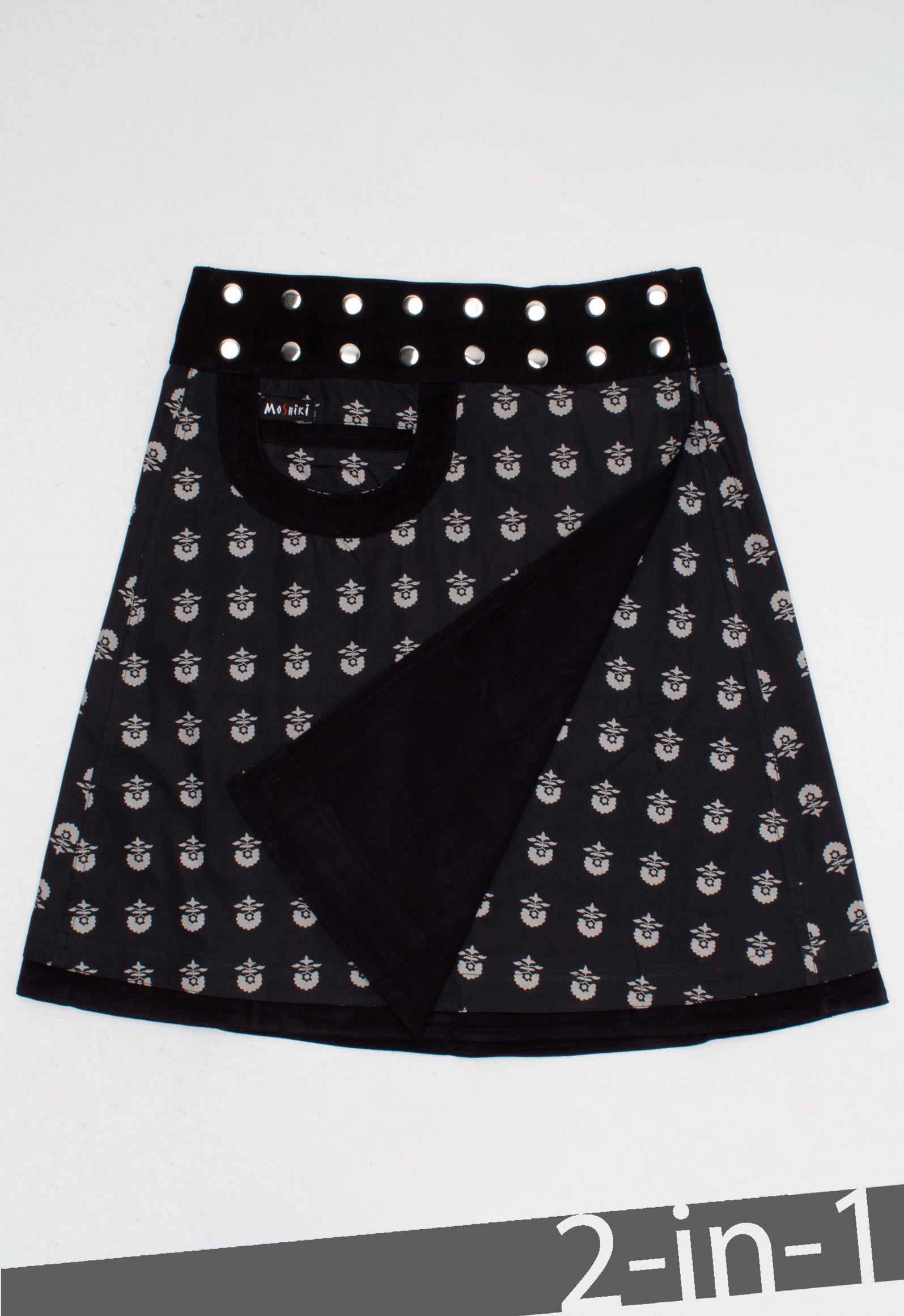 moshiki-hot-cookie-3-cordrock-baumwolle-55-cm-wendbar image 1