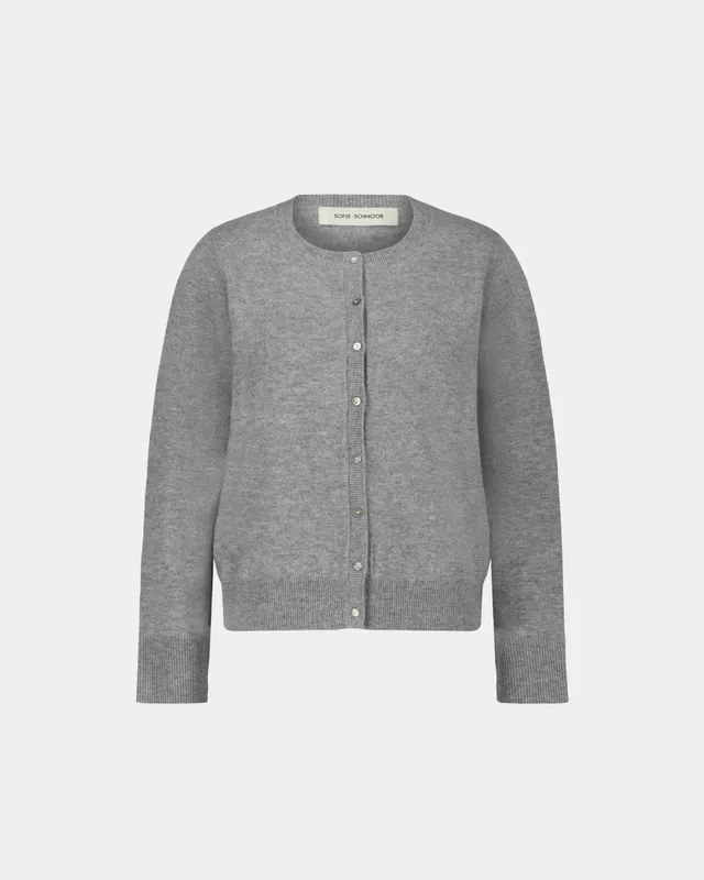 sofie-schnoor-cissesw-cardigan-grau-melange-merinowolle image 1