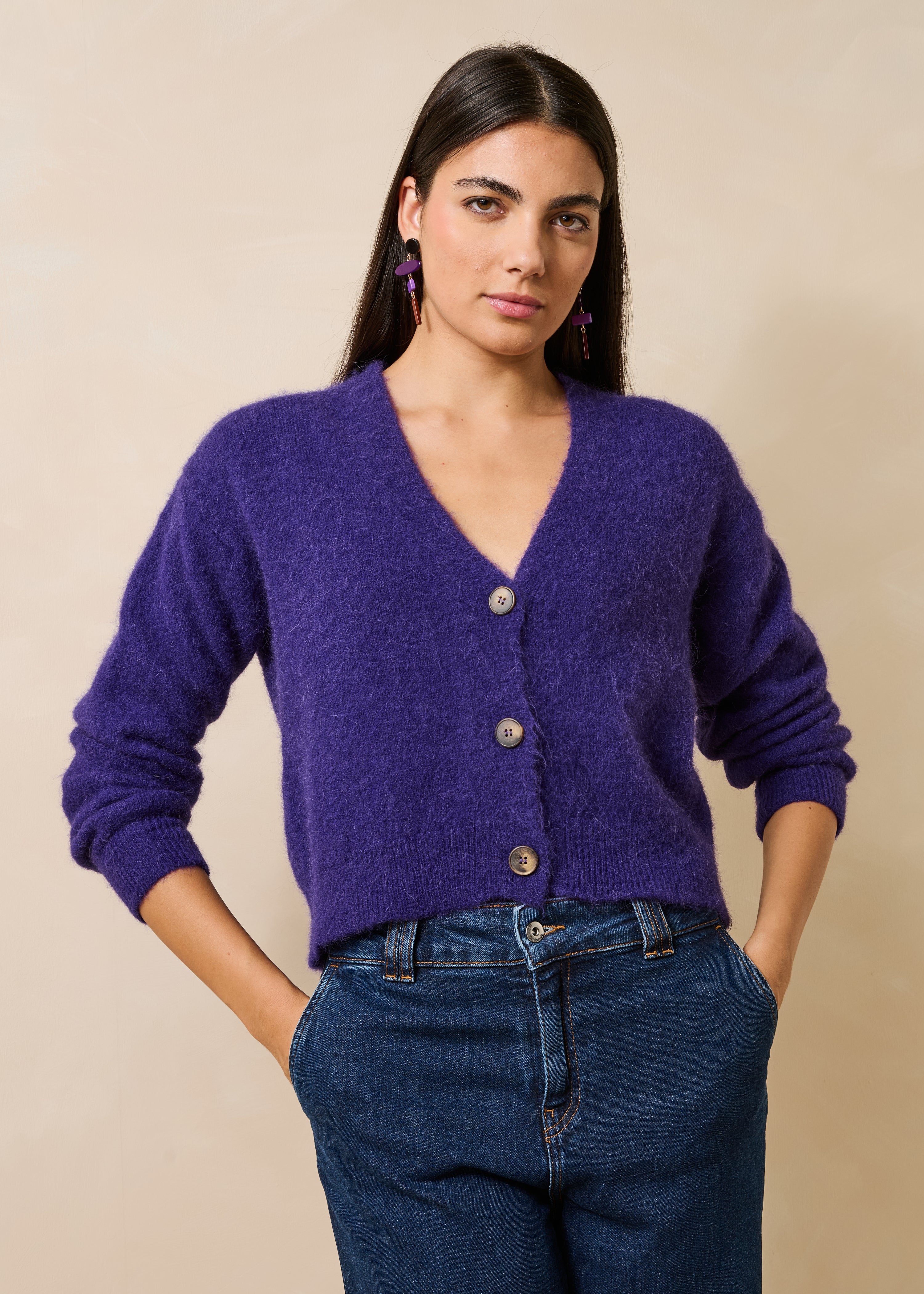 la-f-e-marabout-e-gecko-strickgilet-lila-alpaka-knopf image 1