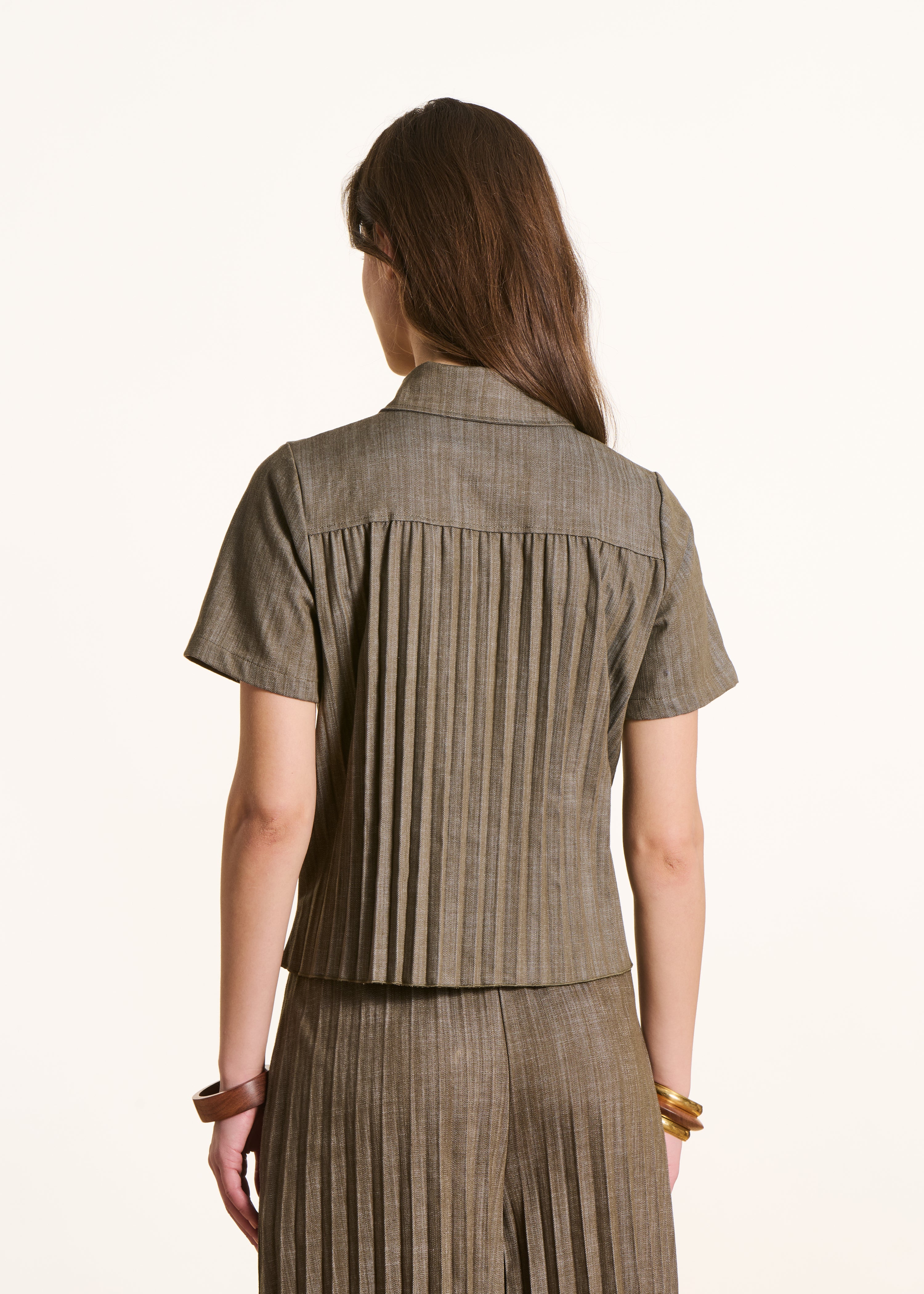 la-f-e-marabout-e-diaby-bluse-kurzarm-denim-khaki-gr-36 image 3