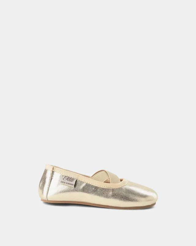 sofie-schnoor-kids-melask-hausschuh-leder-champagne-glanz image 1