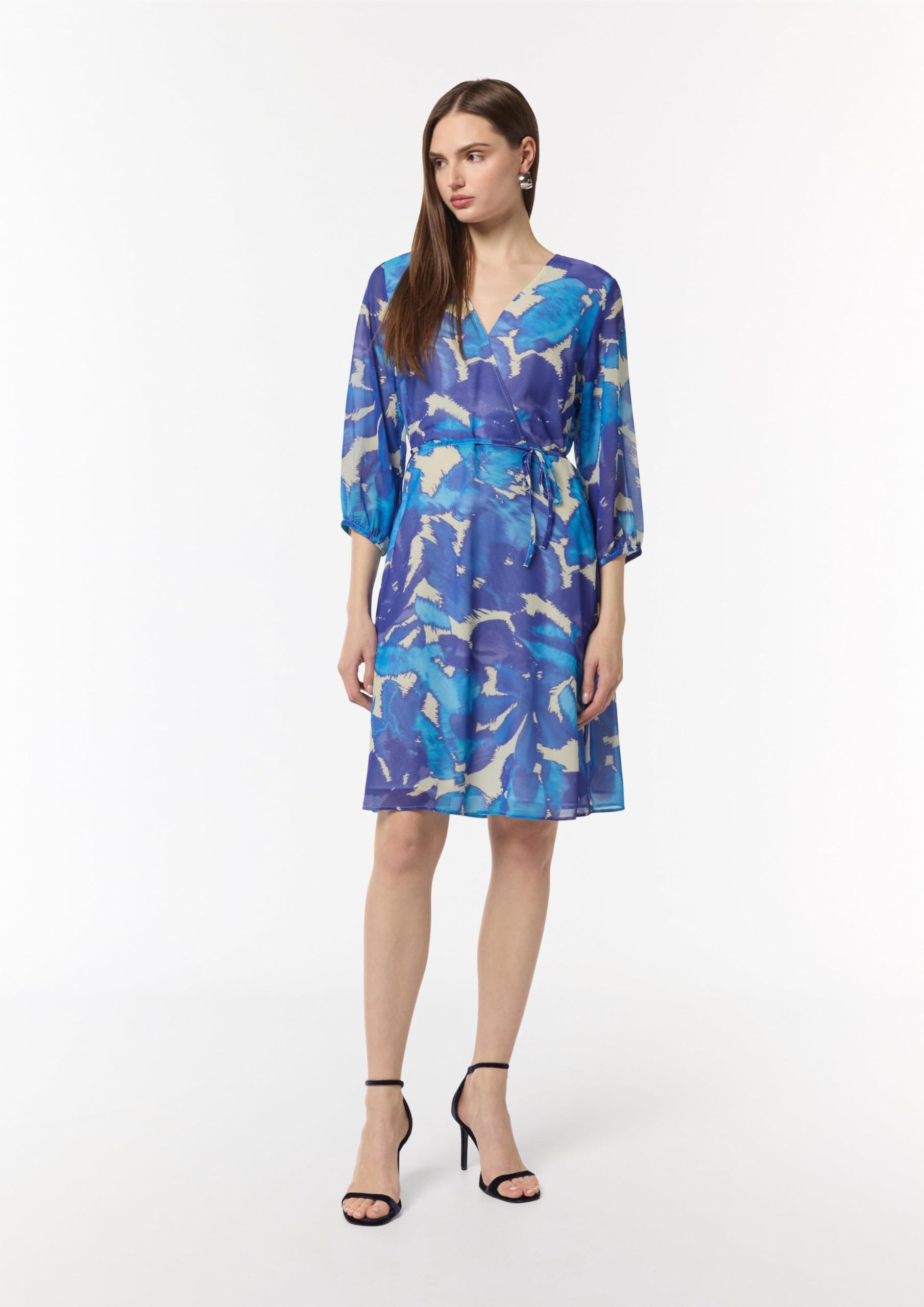 comma-chiffon-kleid-damen-kurz-v-ausschnitt-gr-36 image 5