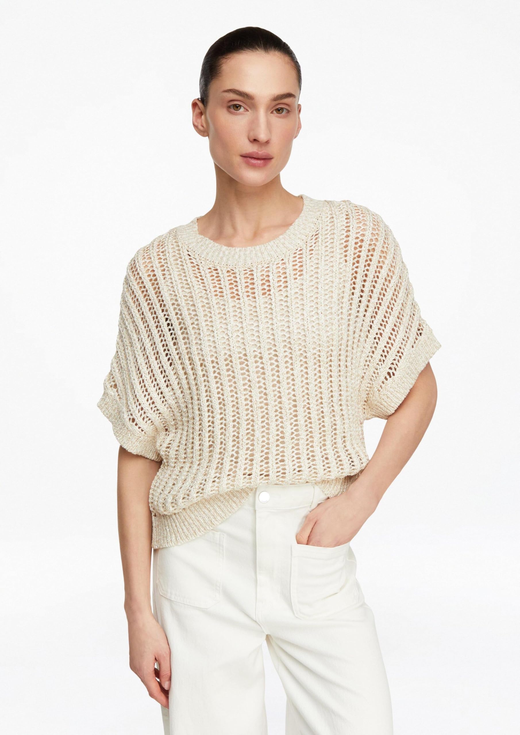 comma-strickpullover-damen-kurzarm-pailletten-gr-e-s image 6