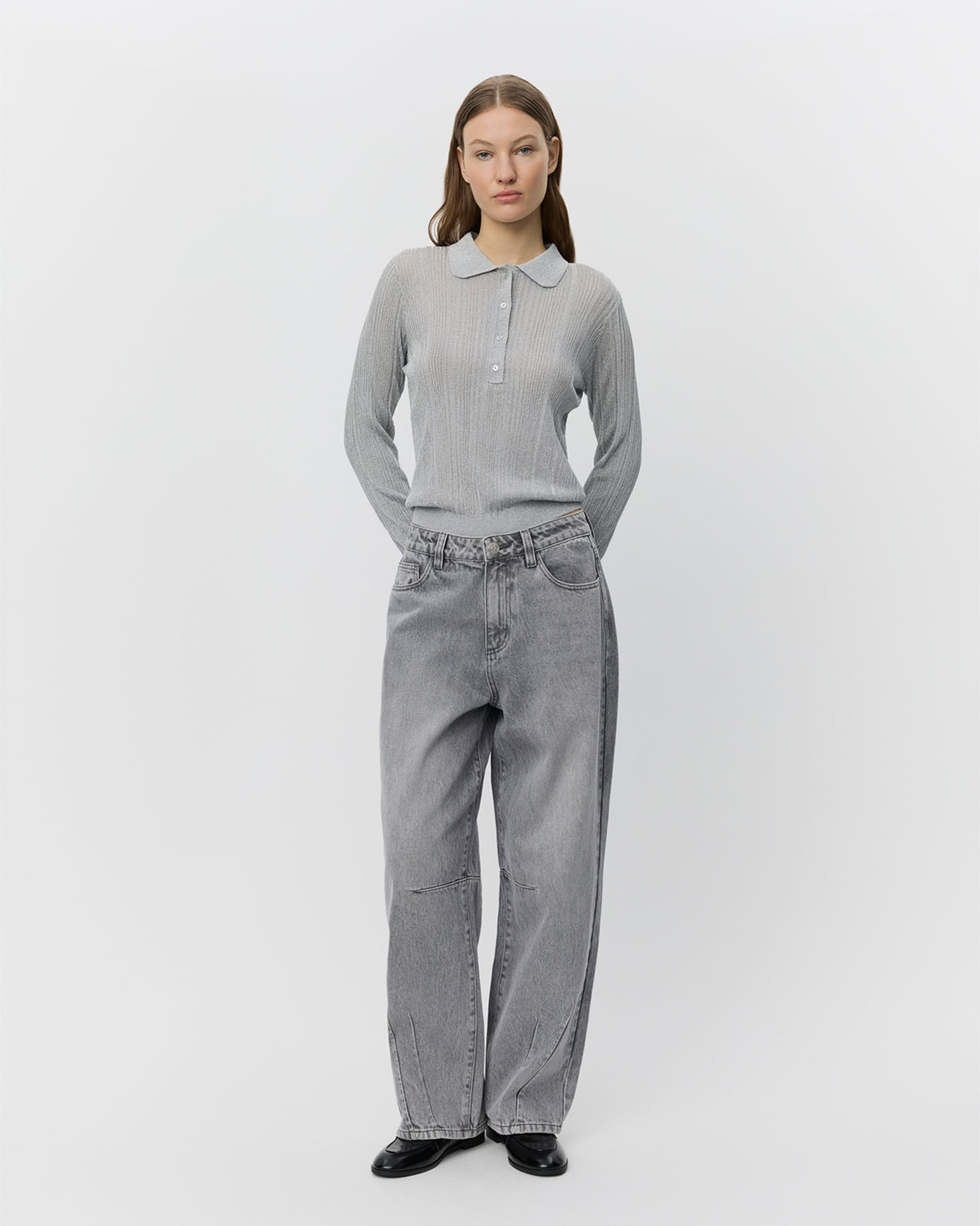 sofie-schnoor-women-mindysw-knit-bluse-silber-transparent image 2