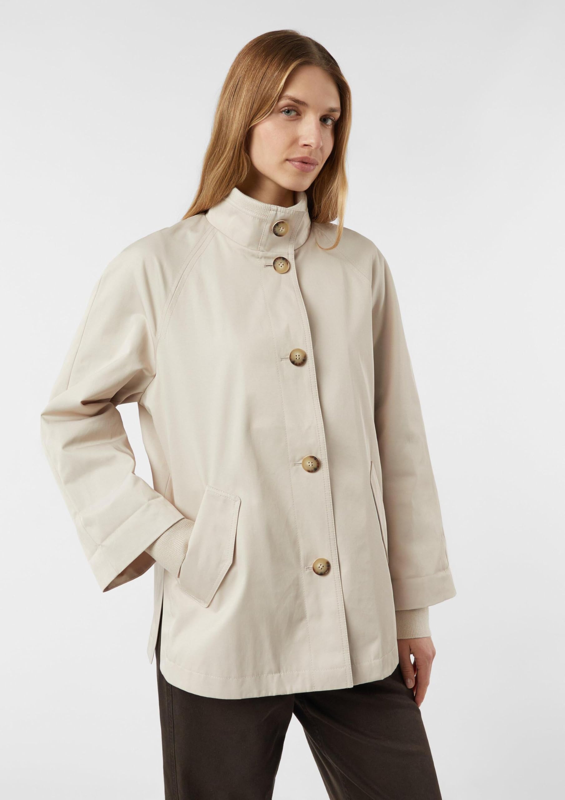 comma-cape-jacke-braun-stehkragen-relaxed-fit-rippb-ndchen image 5