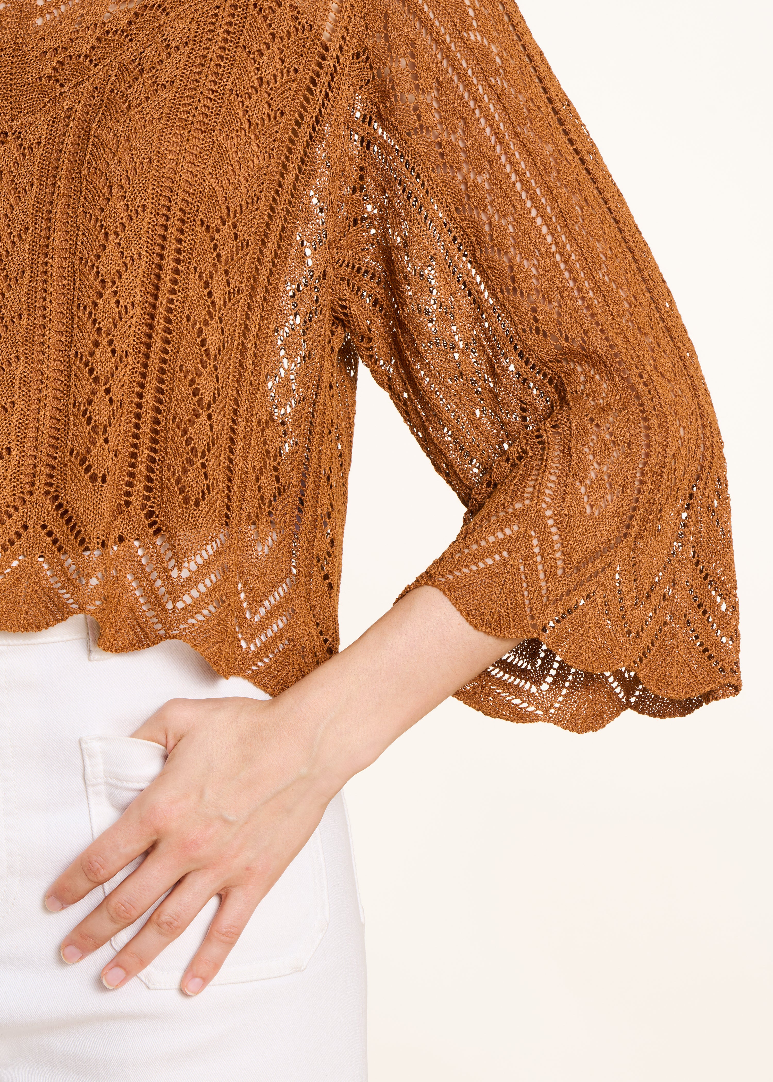 la-f-e-marabout-e-fabric-pullover-braun-ajour-kurz image 6