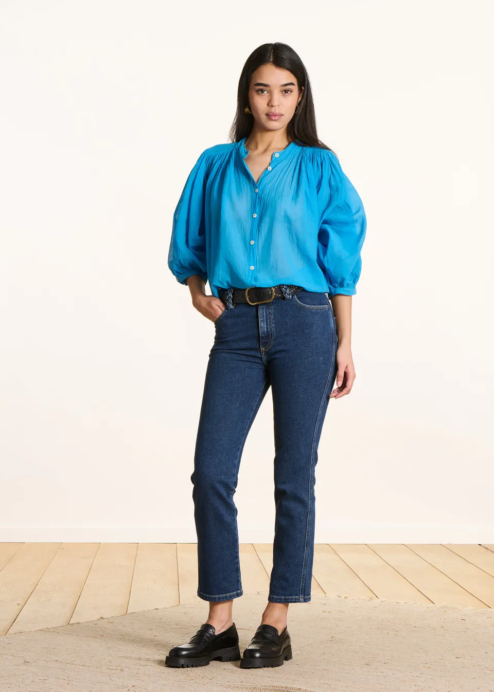la-f-e-marabout-e-fee-7-8-jeans-mittelblau-bio-baumwolle image 1