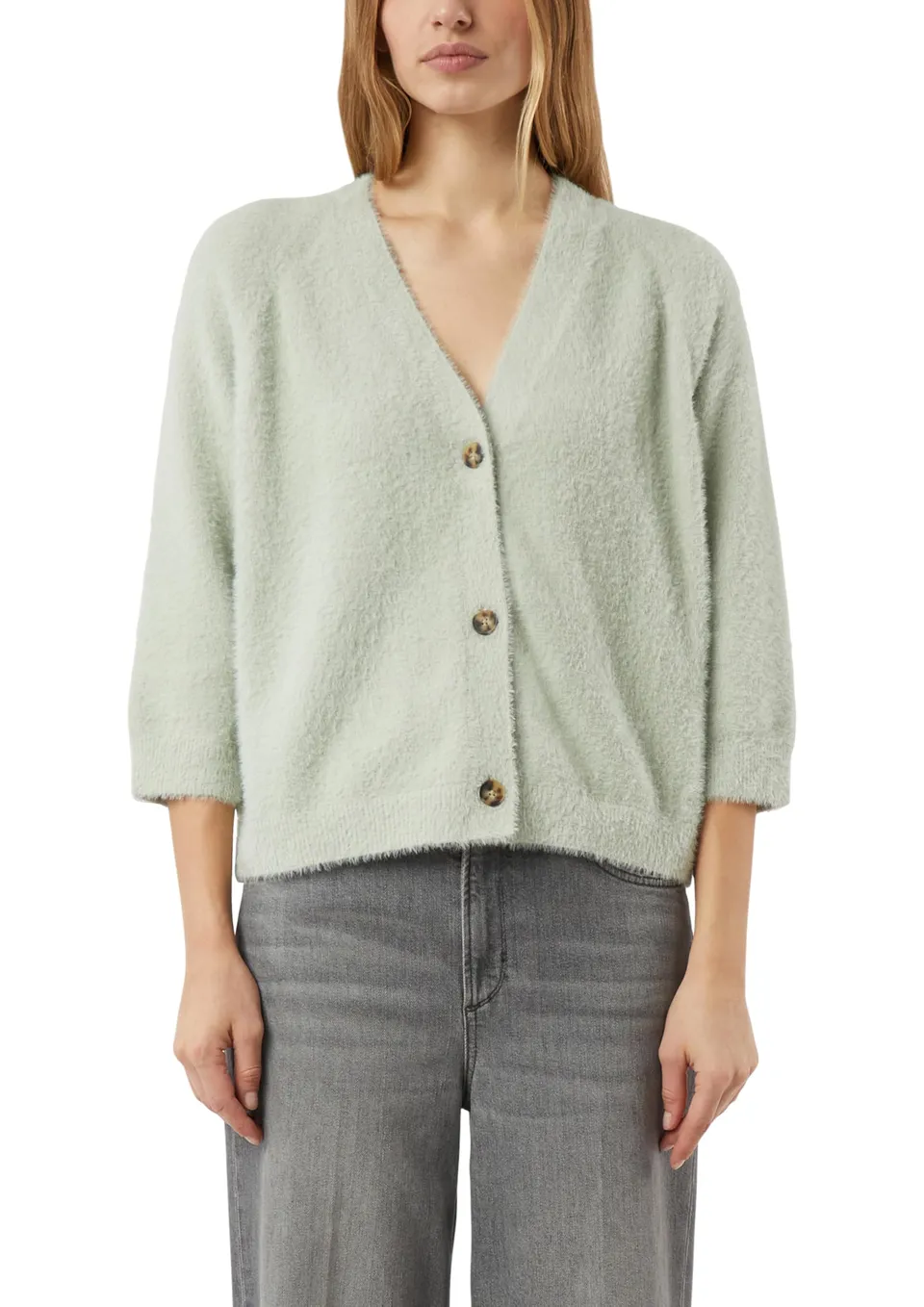 comma-jackets-strickjacke-v-ausschnitt-wei image 1