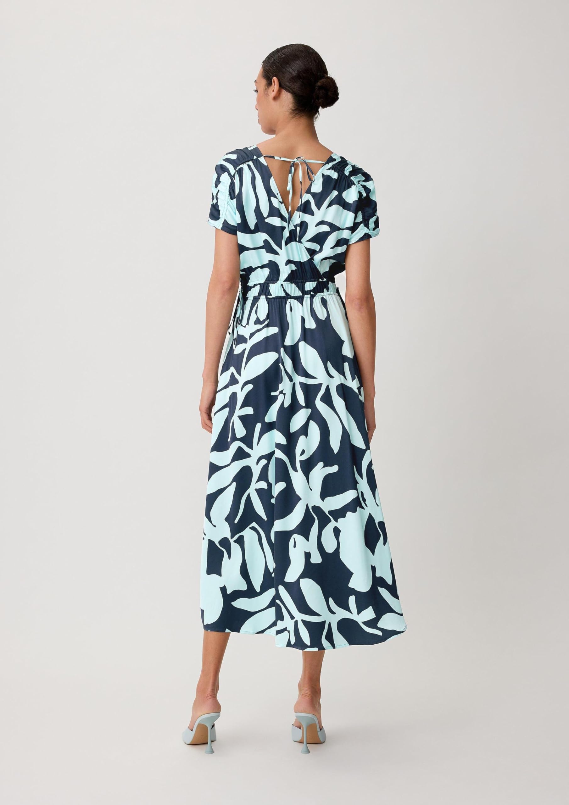 comma-satinkleid-mit-raffung-zitrone-gr-38-abendkleid image 8