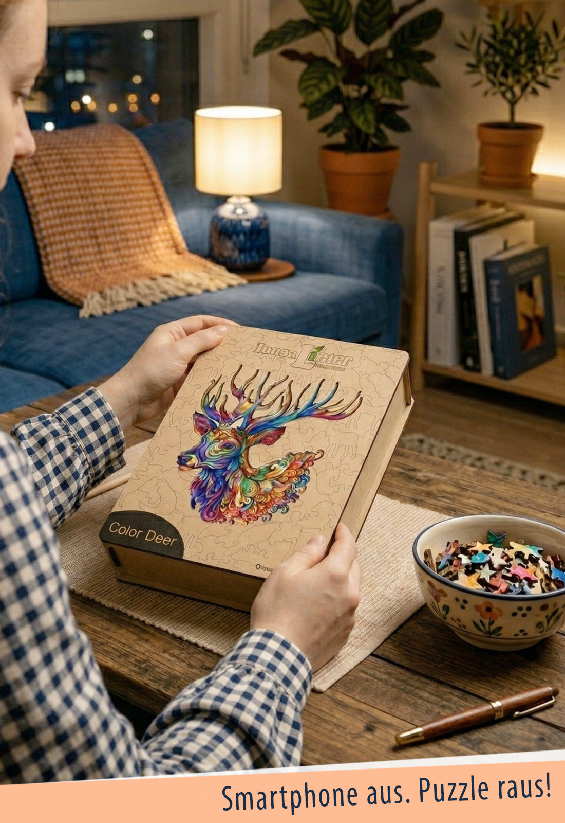 moshiki-color-deer-holzpuzzle-hirschmotiv-gr-e-s-xl image 2
