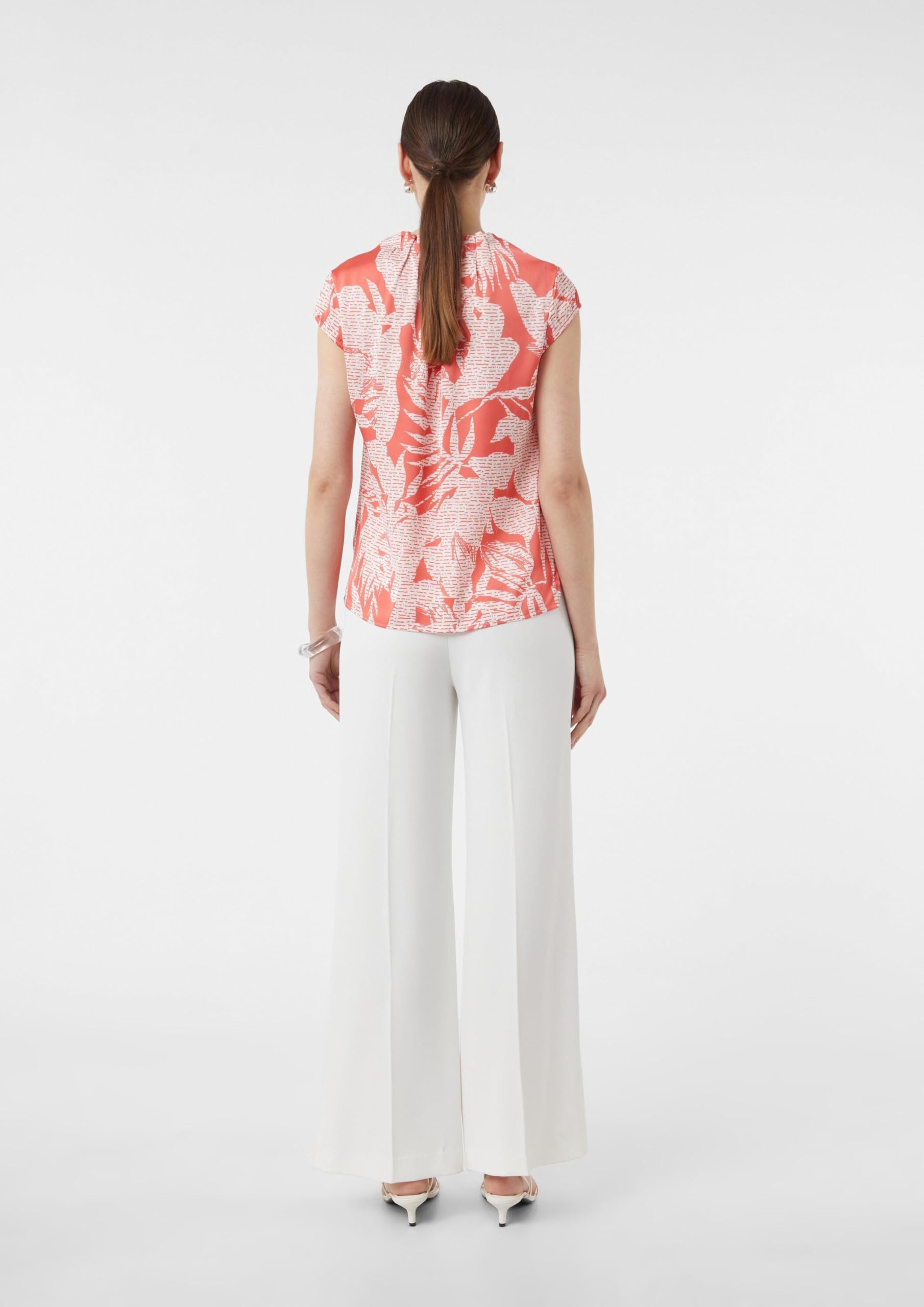 comma-satinbluse-all-over-print-raffung-gr-42-bluse image 8