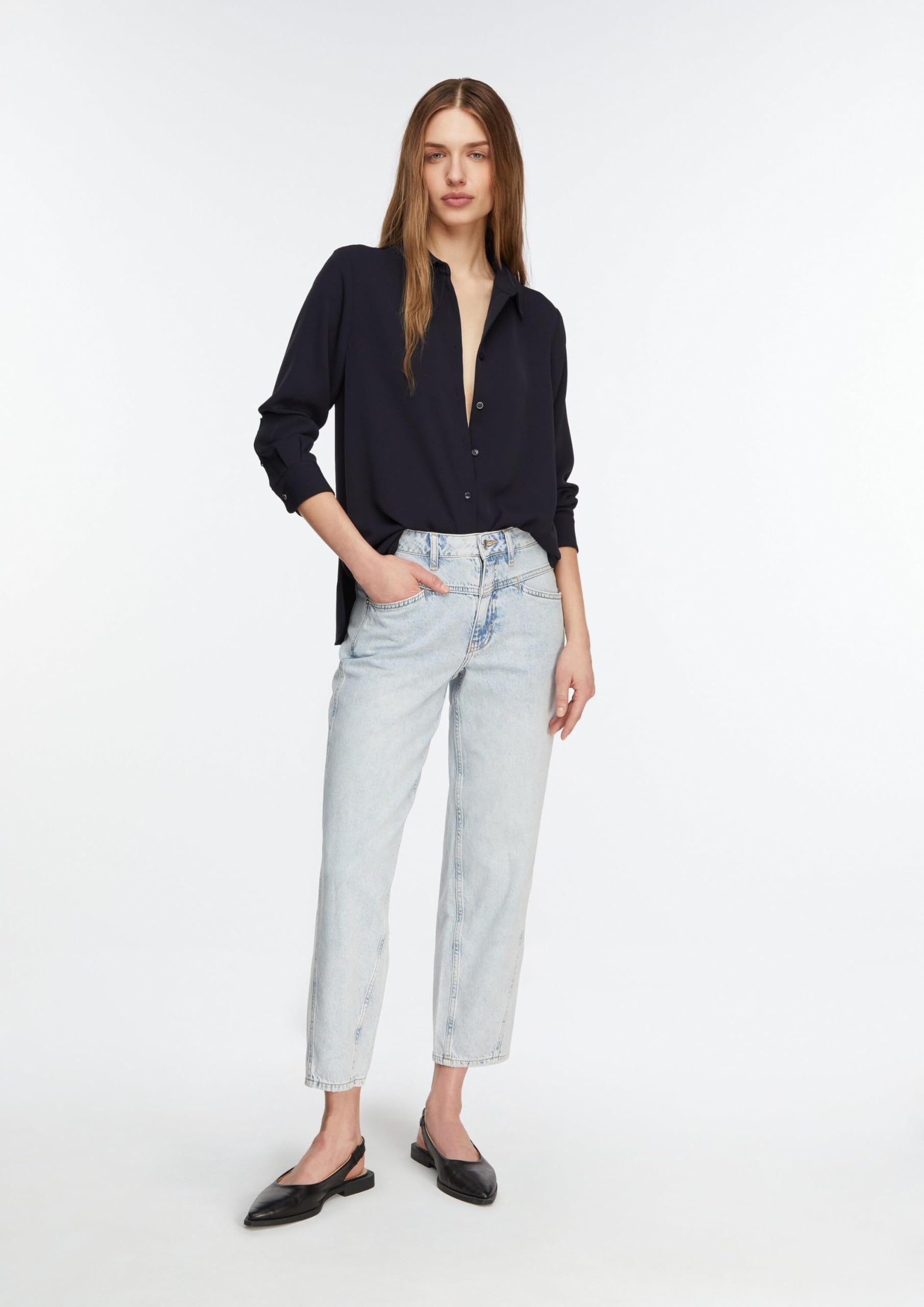 comma-jeans-barrel-leg-mid-rise-gr-42-ankle-waschung image 7