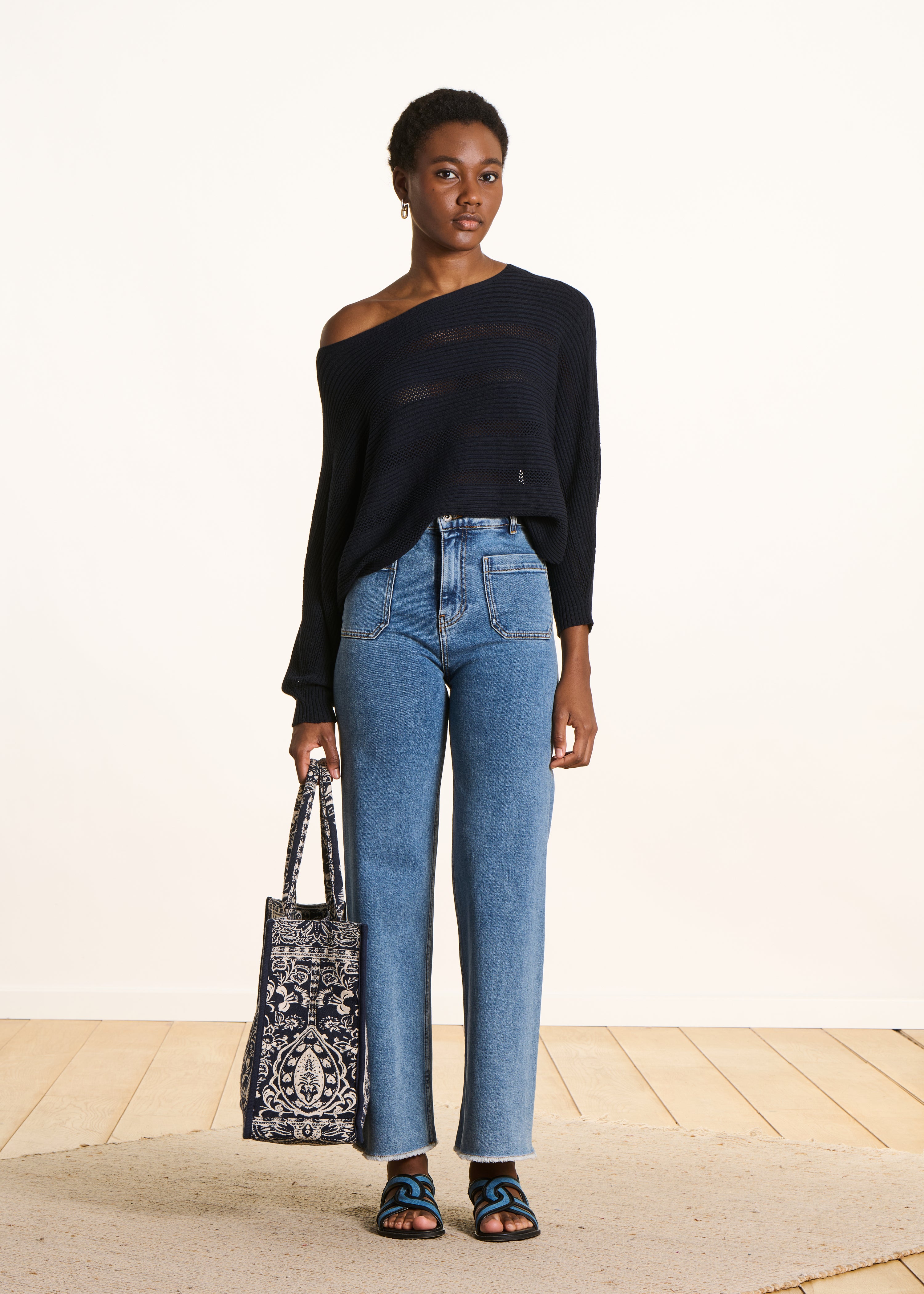 la-f-e-marabout-e-fartac-pullover-dunkelblau-kurz-cape image 2