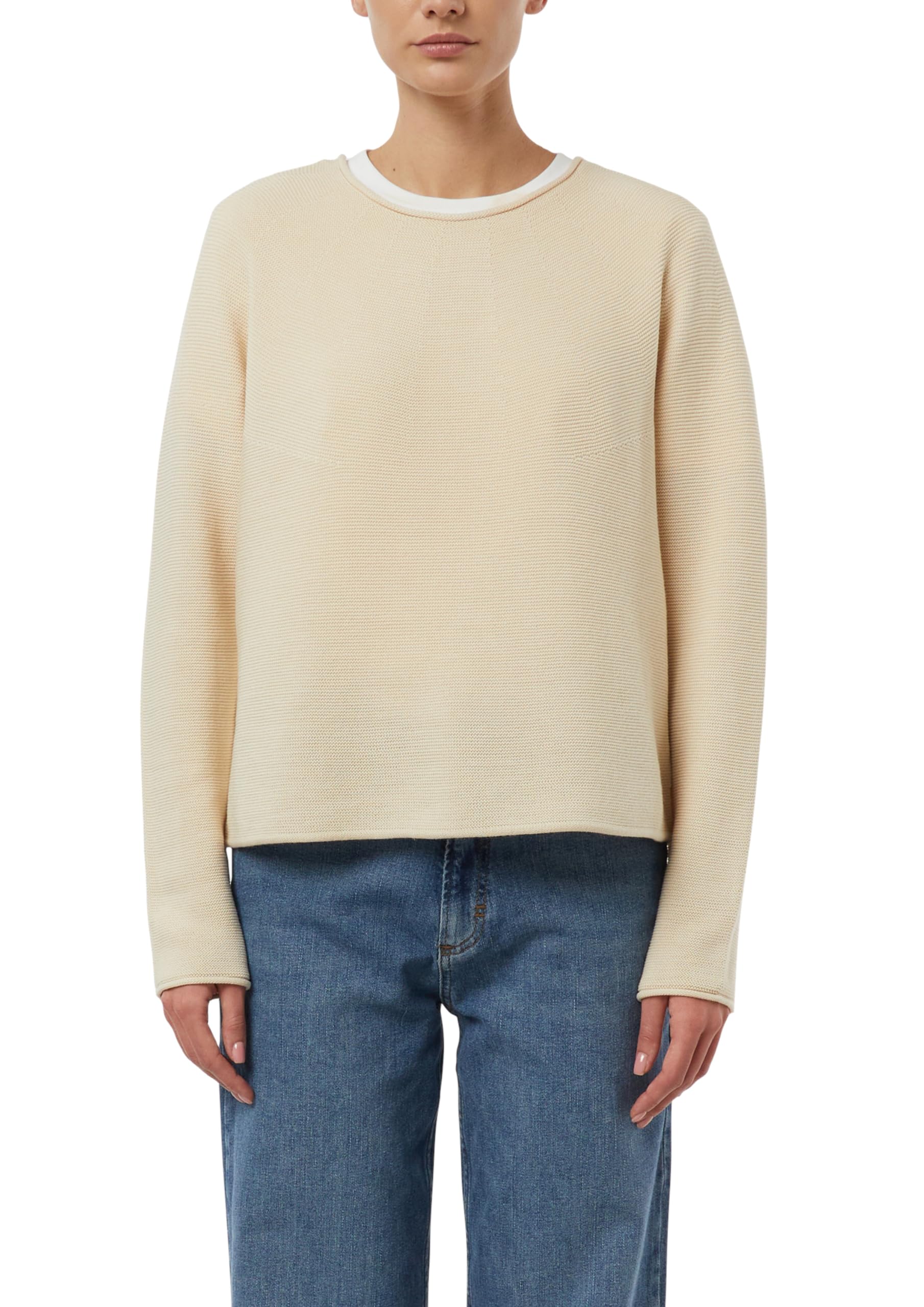 comma-knitwear-strukturierter-strickpullover-rollsaum-gr-46 image 1