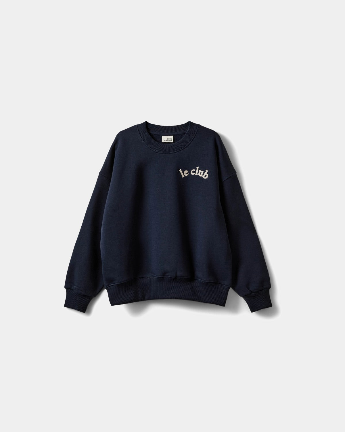 sofie-schnoor-young-elisy-sweatshirt-navy-blue-stickerei image 1