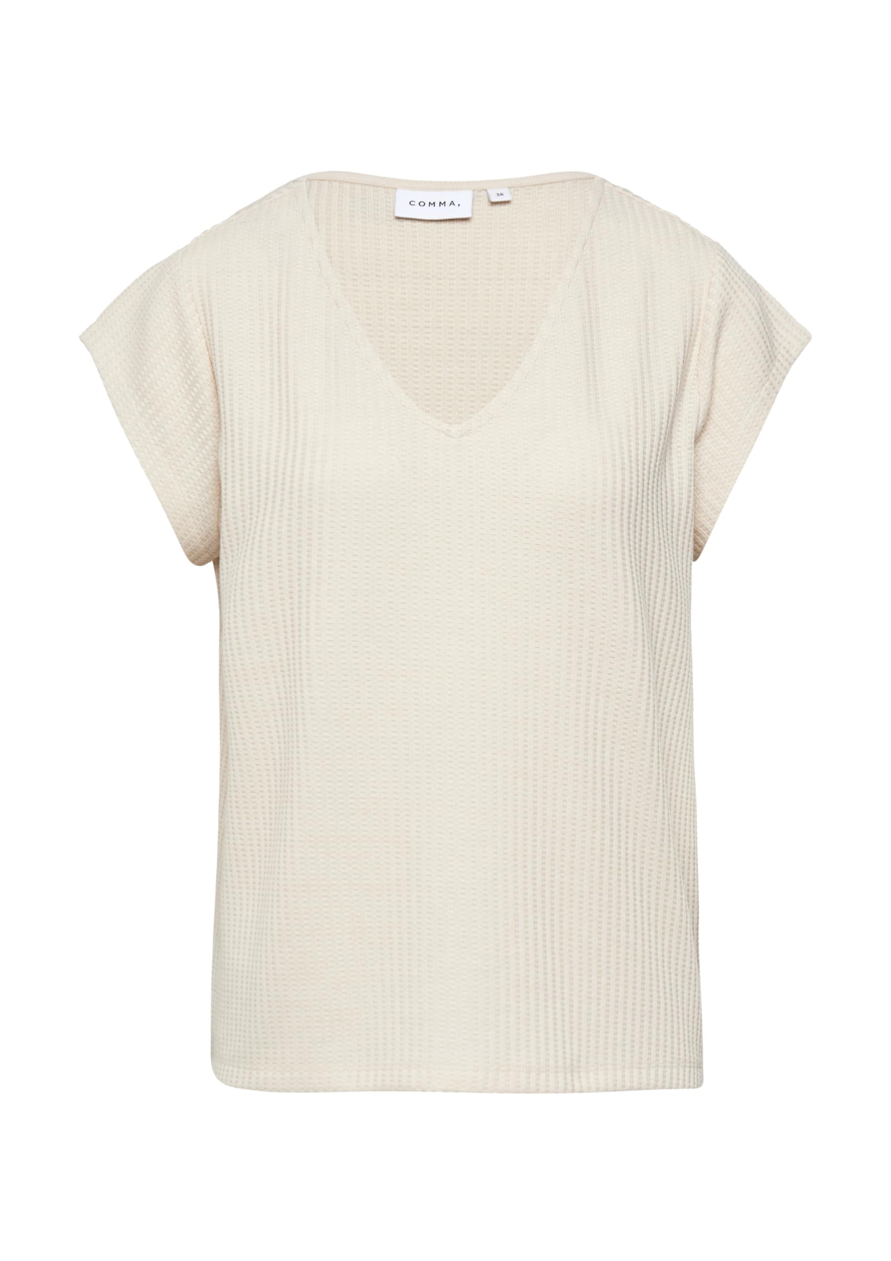 comma-strukturiertes-jersey-v-ausschnitt-t-shirt-gr-34 image 3