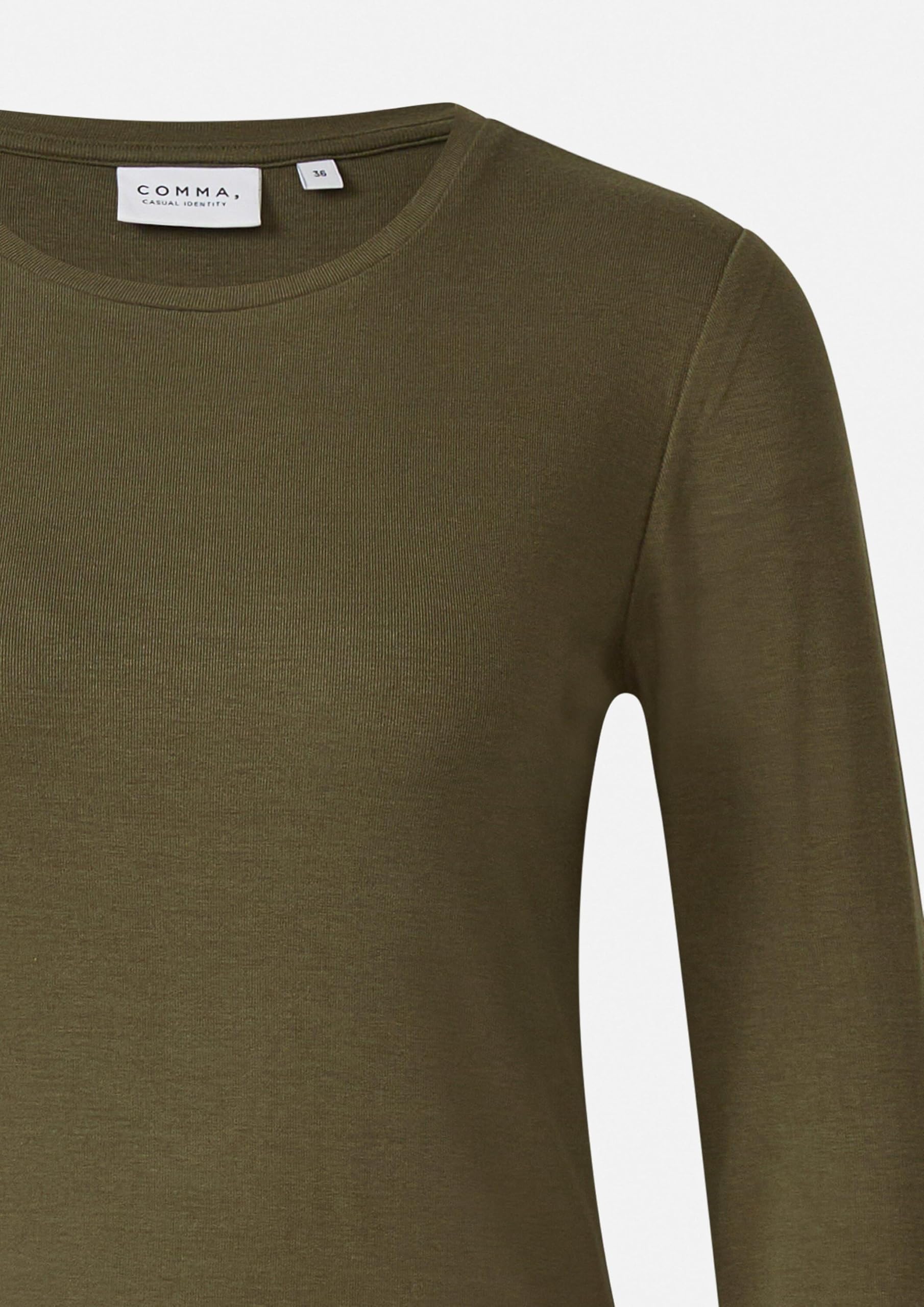 comma-schmales-longsleeve-t-shirt-gr-e-44-olivgr-n image 6