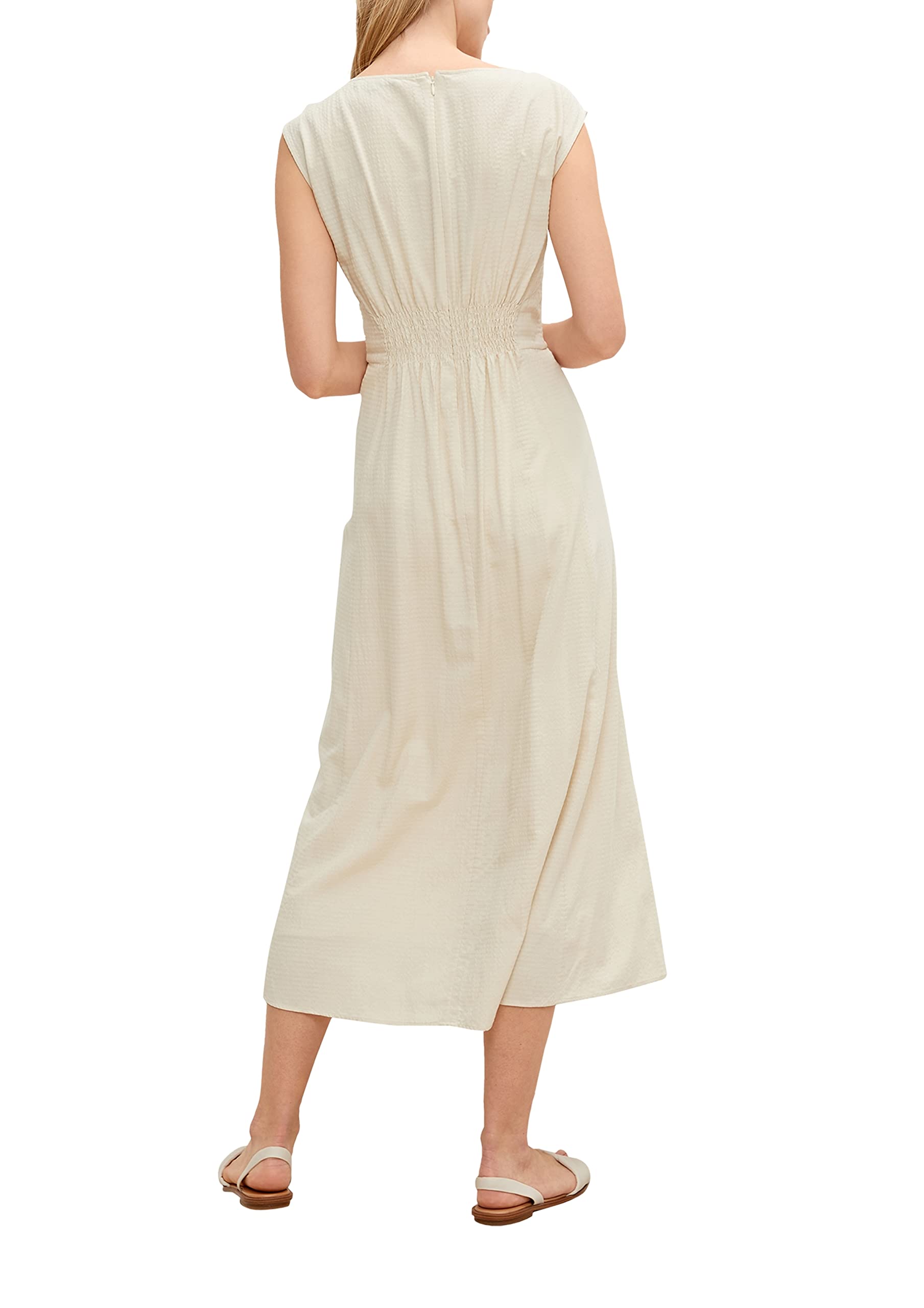 comma-kurz-kleid-beige-gr-e-40-mit-raffdetail image 7