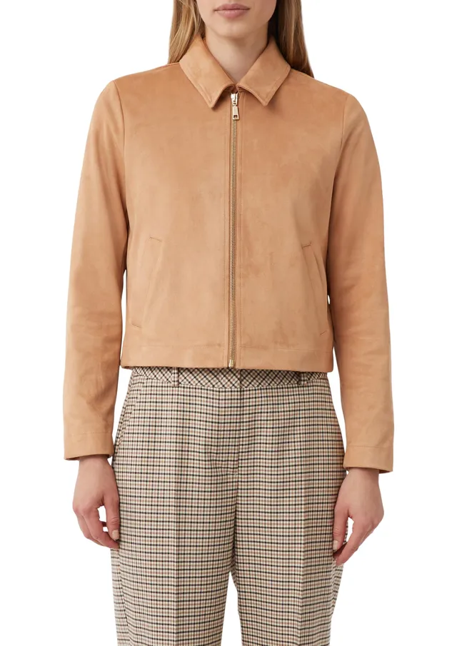 comma-veloursleder-imitat-jacke-gr-e-38-mit-rei-verschluss image 1