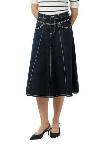 comma-midirock-aus-elastischem-denim-rock-gr-e-38-midi image 8