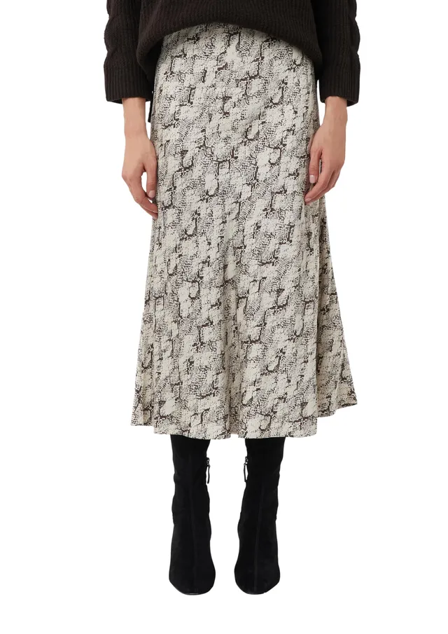 comma-satin-rock-midi-all-over-print-plisseerock-damen image 1