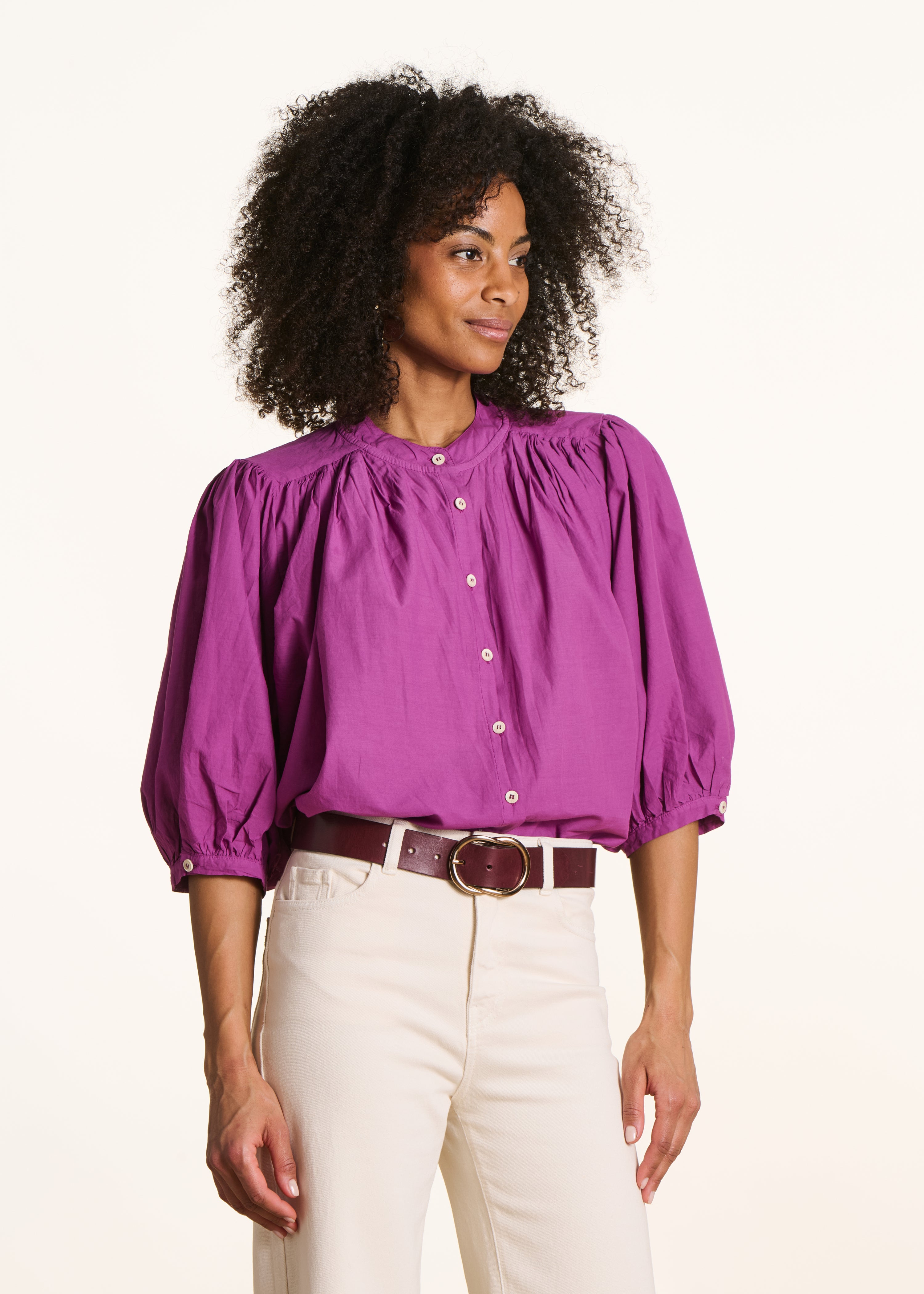 la-f-e-marabout-e-douwina-bluse-fuchsia-baumwolle image 1
