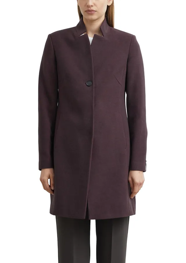 comma-coats-outdoor-mantel-tailliert-bordeaux-gr-42-stehkragen image 1