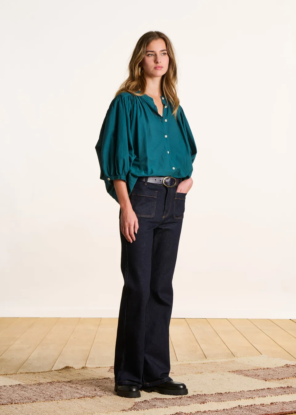 la-f-e-marabout-e-ekou-bootcut-jeans-brut-bio-baumwolle-gots image 1