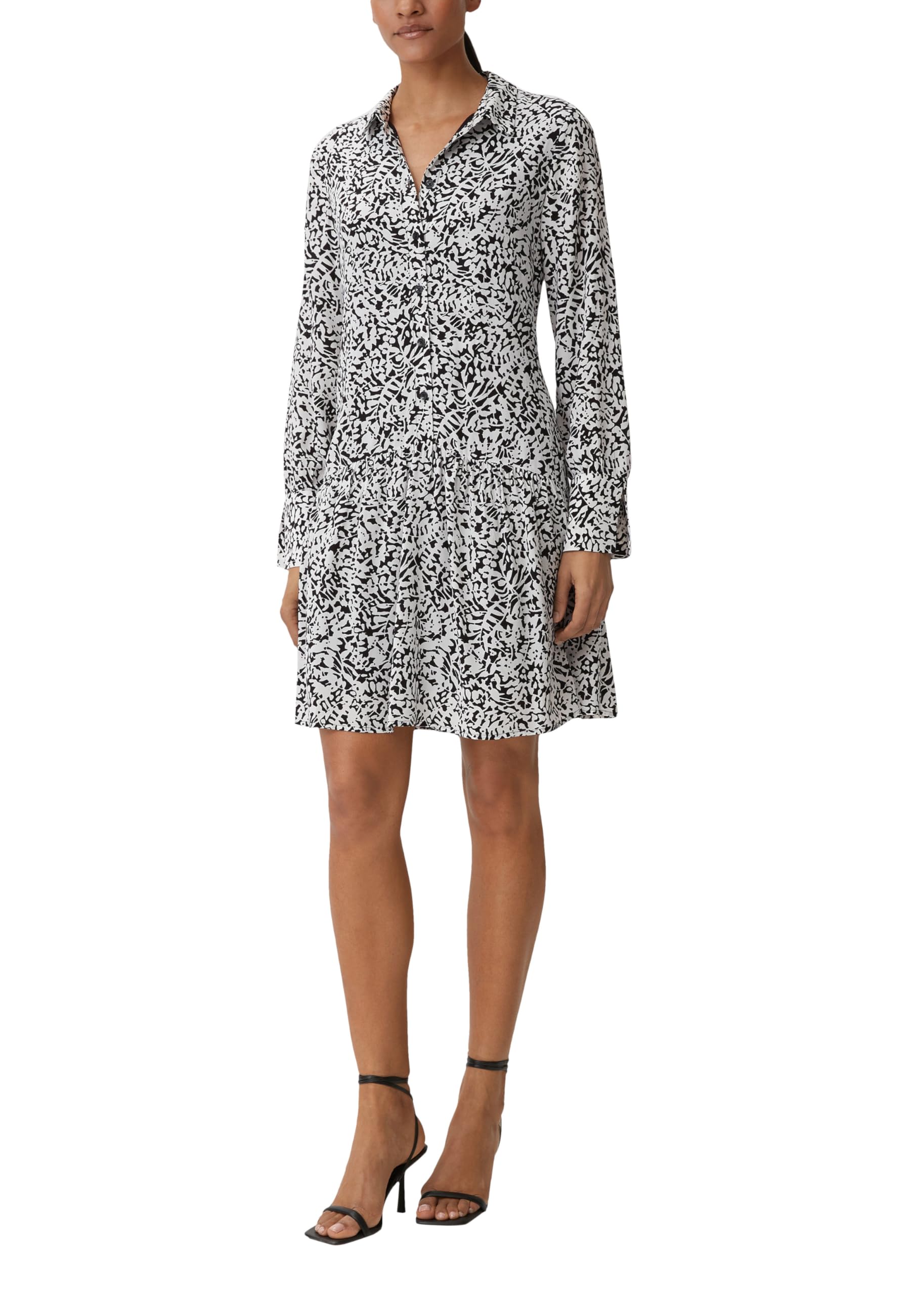 comma-damen-kleid-schwarz-alltags-kleid-gerade image 6