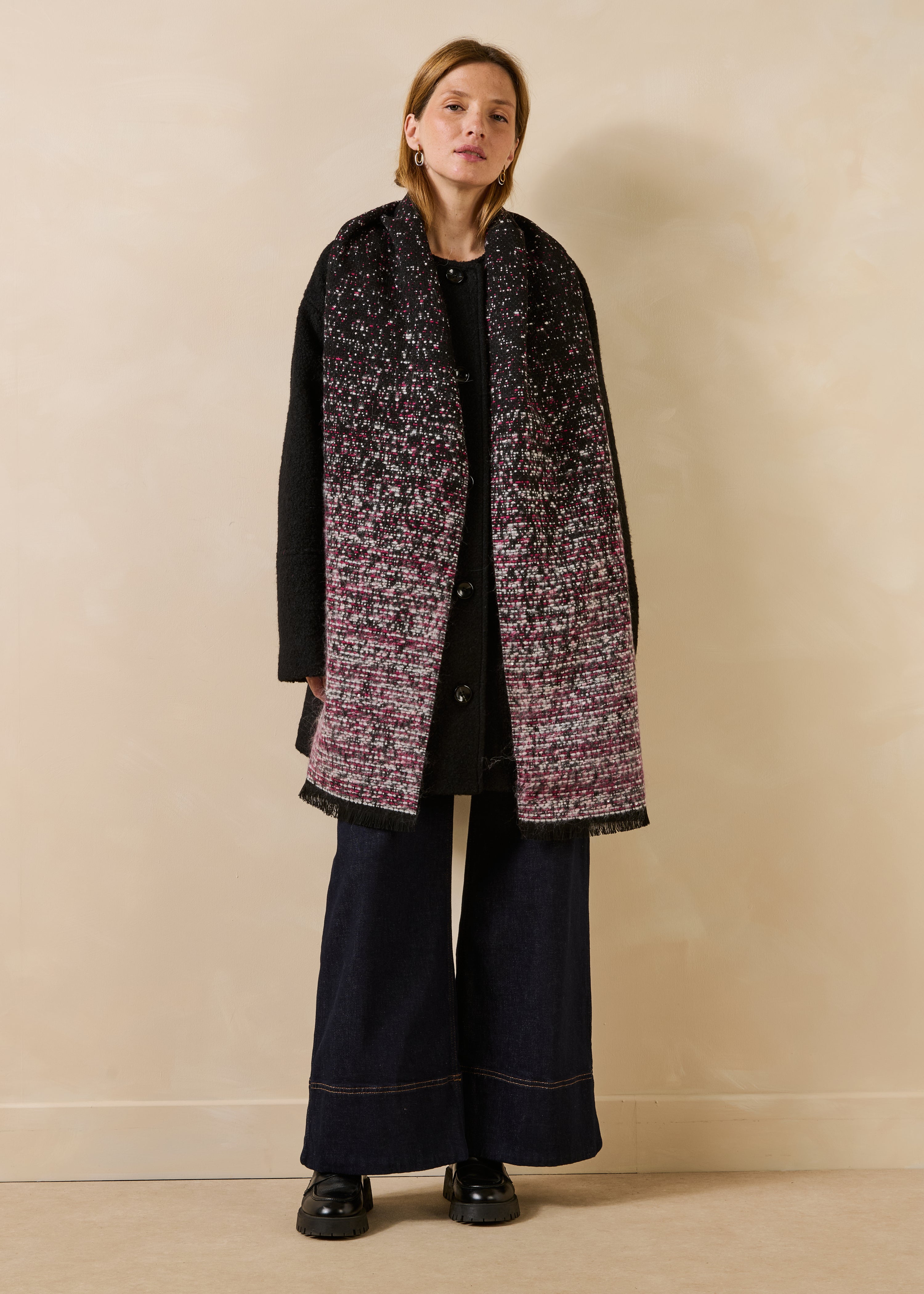 la-f-e-marabout-e-grepil-schal-schwarz-bordeaux-lurex image 3