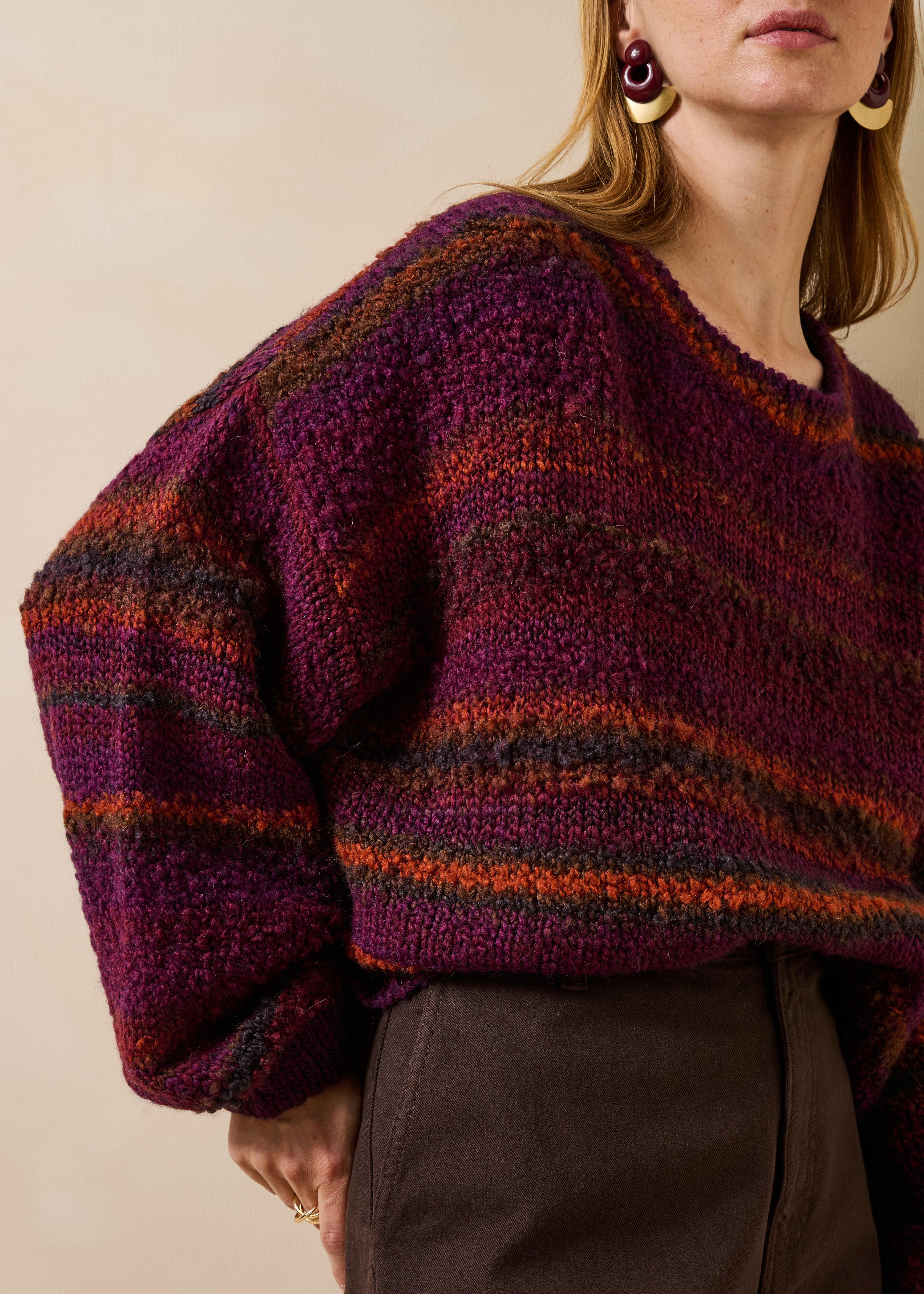 la-f-e-marabout-e-gebi-pullover-bordeaux-gestreift-langarm image 5