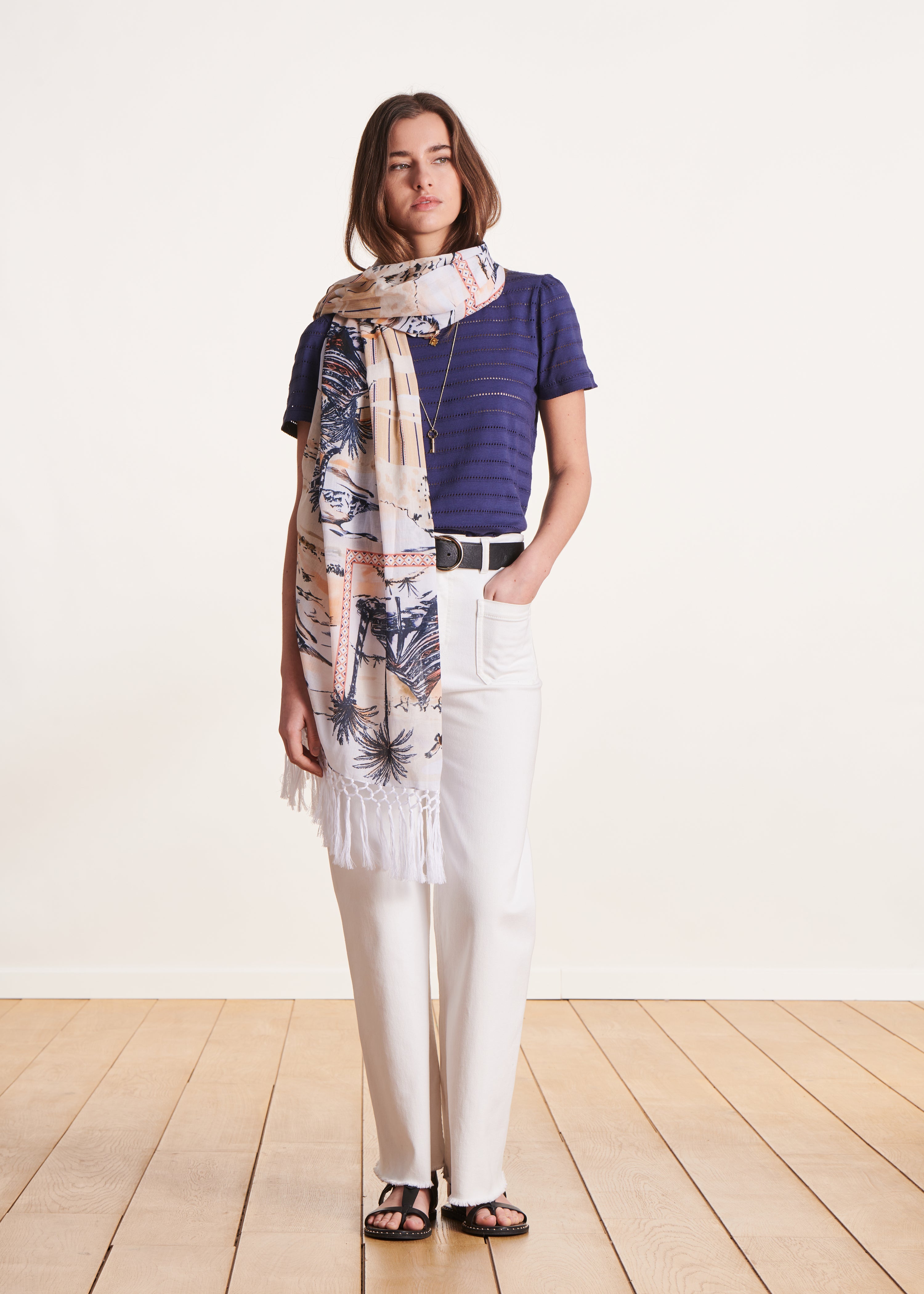 la-f-e-marabout-e-dacite-tuch-beige-baumwolle-fransen image 3