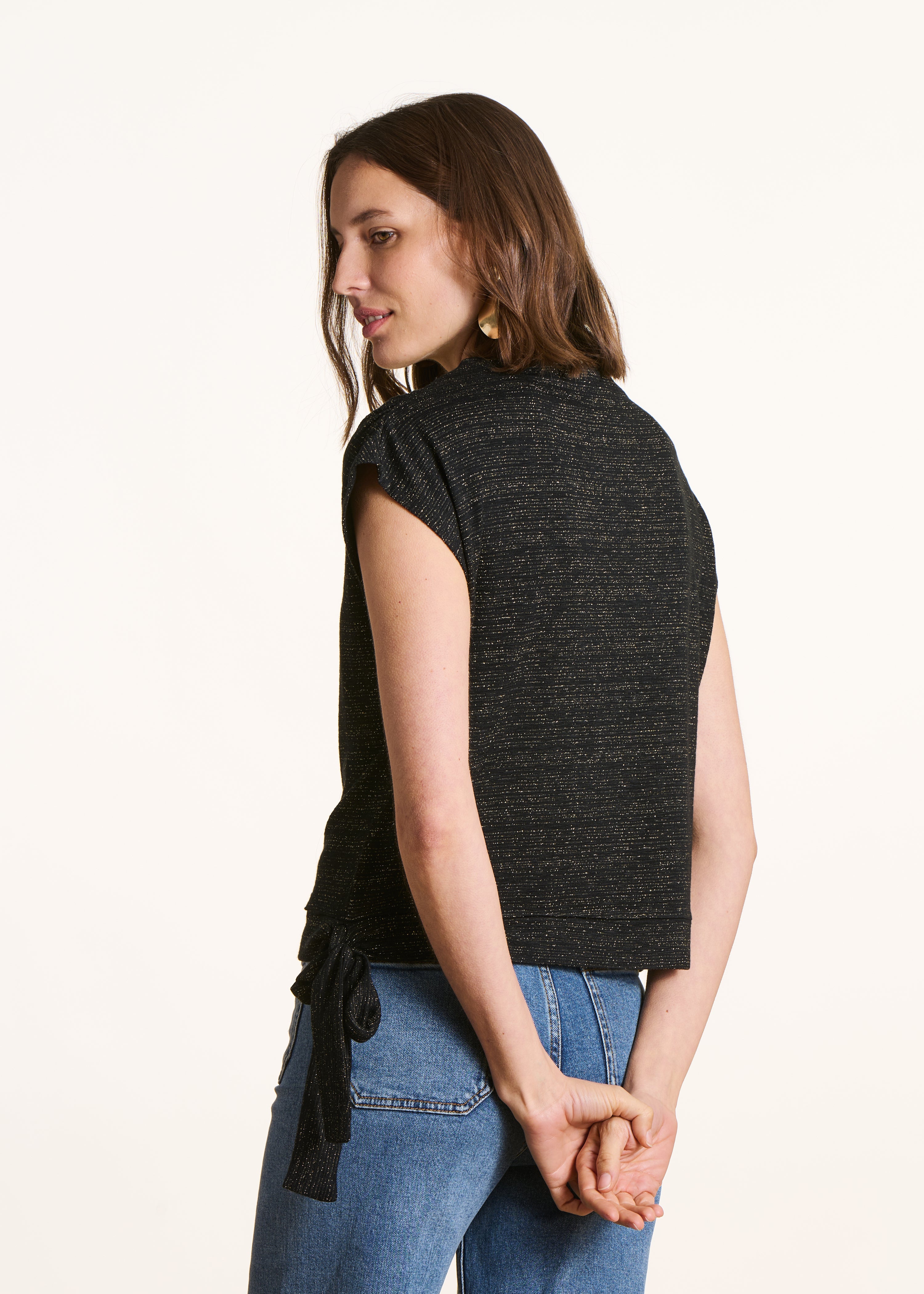 la-f-e-marabout-e-fanchon-t-shirt-schwarz-irisierend-knoten image 3