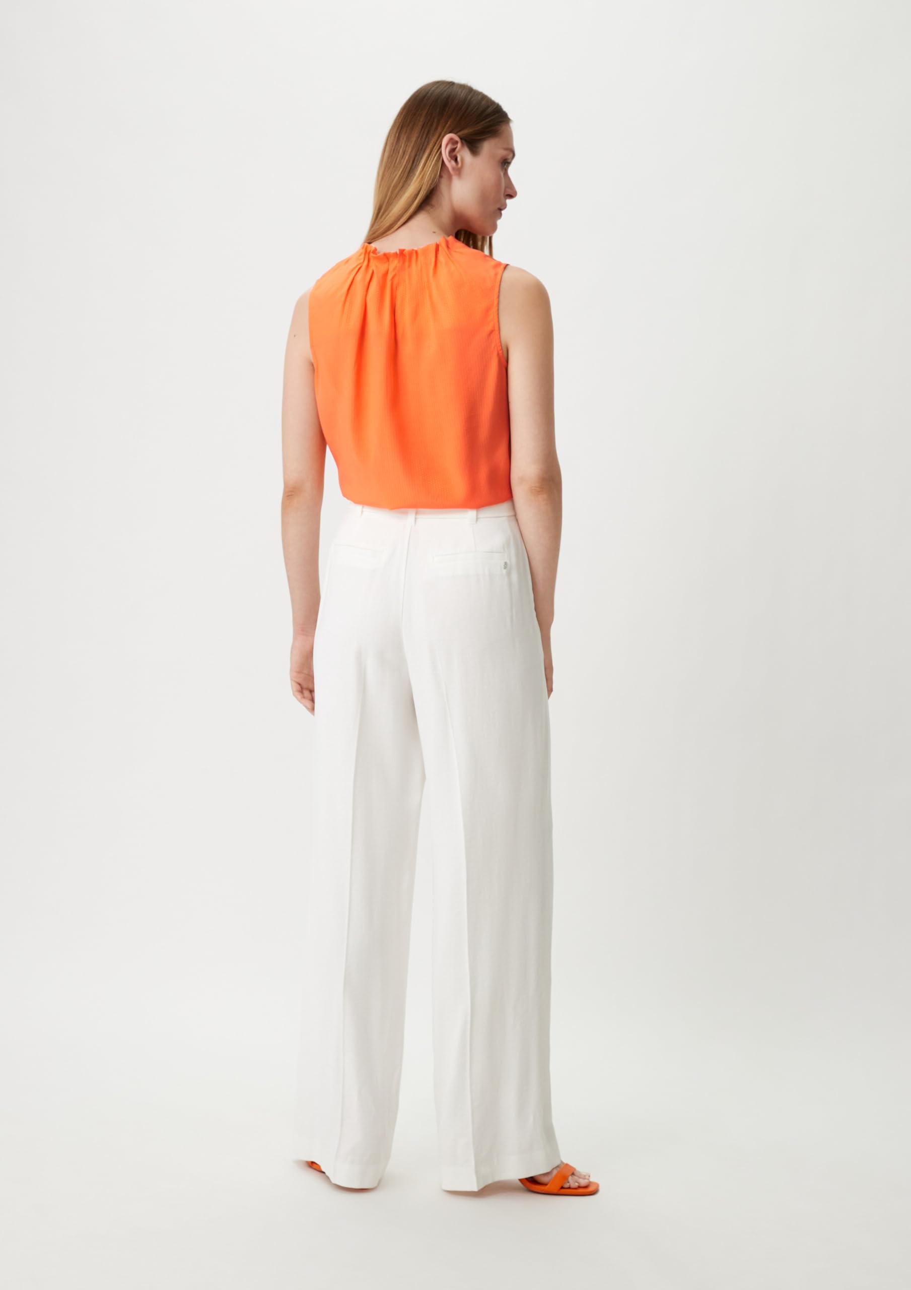 comma-viskosebluse-raffung-damen-orange-gr-38 image 7
