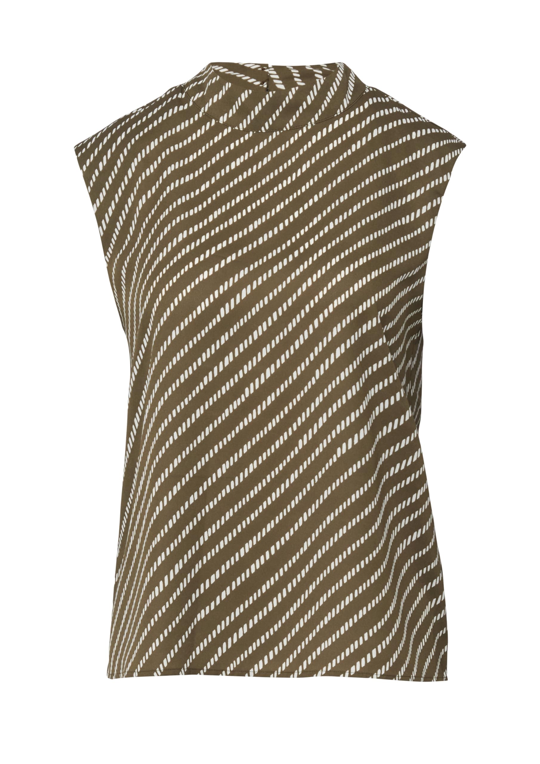 comma-chiffon-bluse-34-gemustert-stehkragen-rmellos image 3