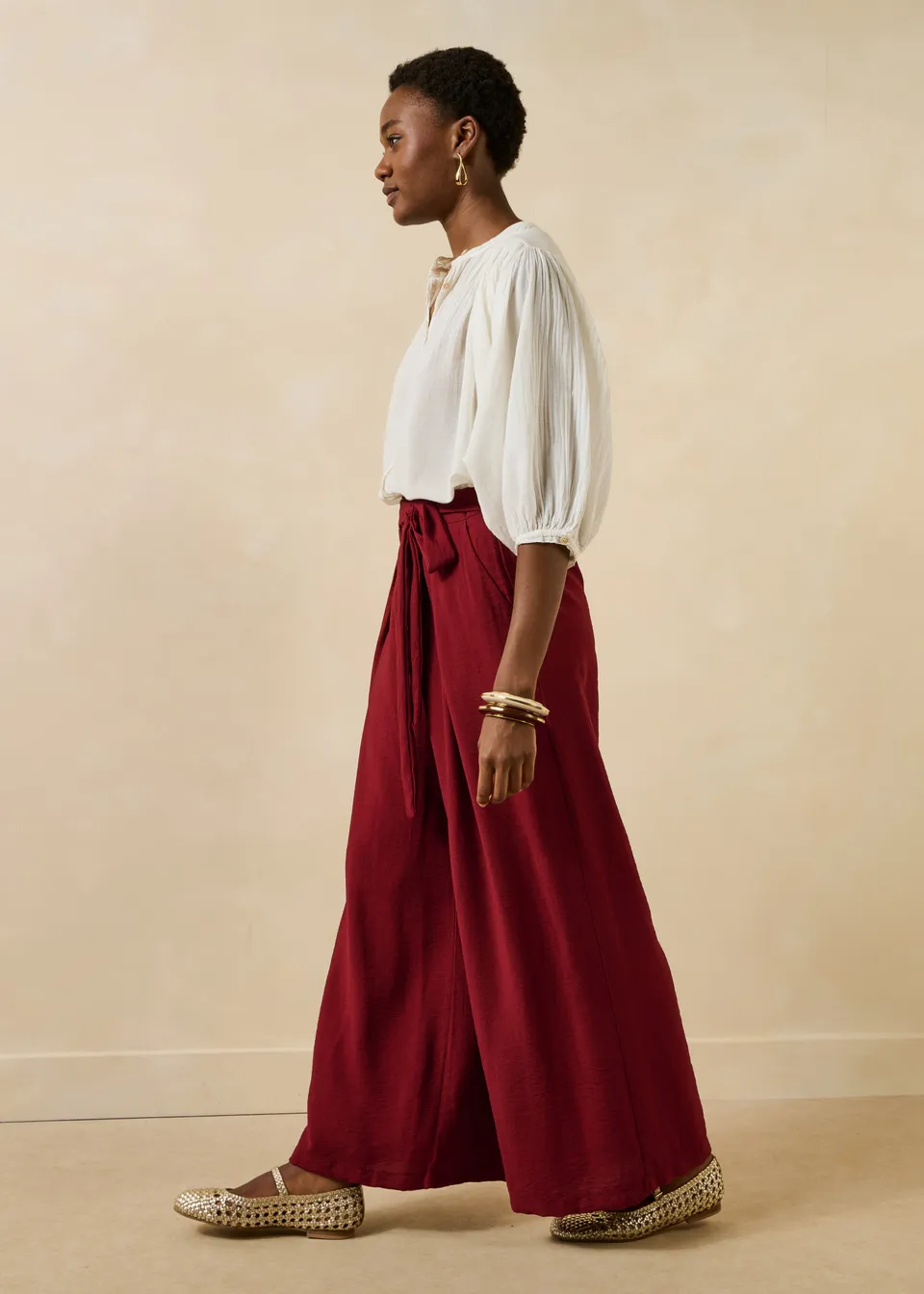 la-f-e-marabout-e-simba-jacquardhose-damen-bordeaux image 1